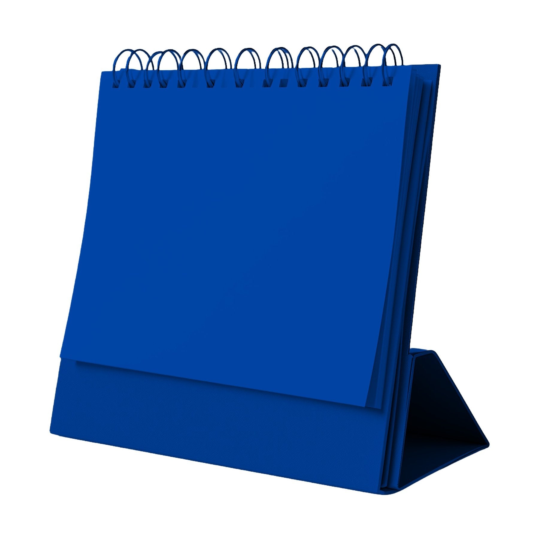 DeskCalendar Mockup | Bright Royal Angle45 View | Digital Download Mockup | High-Resolution JPG | Commercial Use Included | MockupBulk