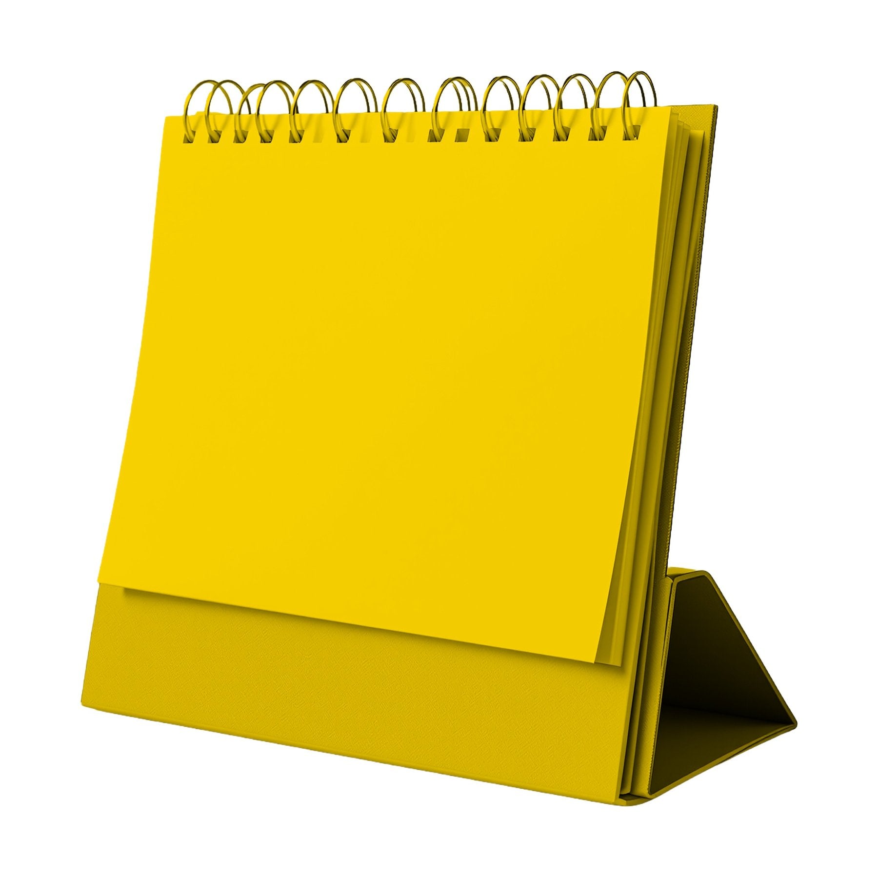 DeskCalendar Mockup — Gold Angle45 View — Digital JPG Mockup | Commercial Licence | For Etsy Printful Printify | MockupBulk