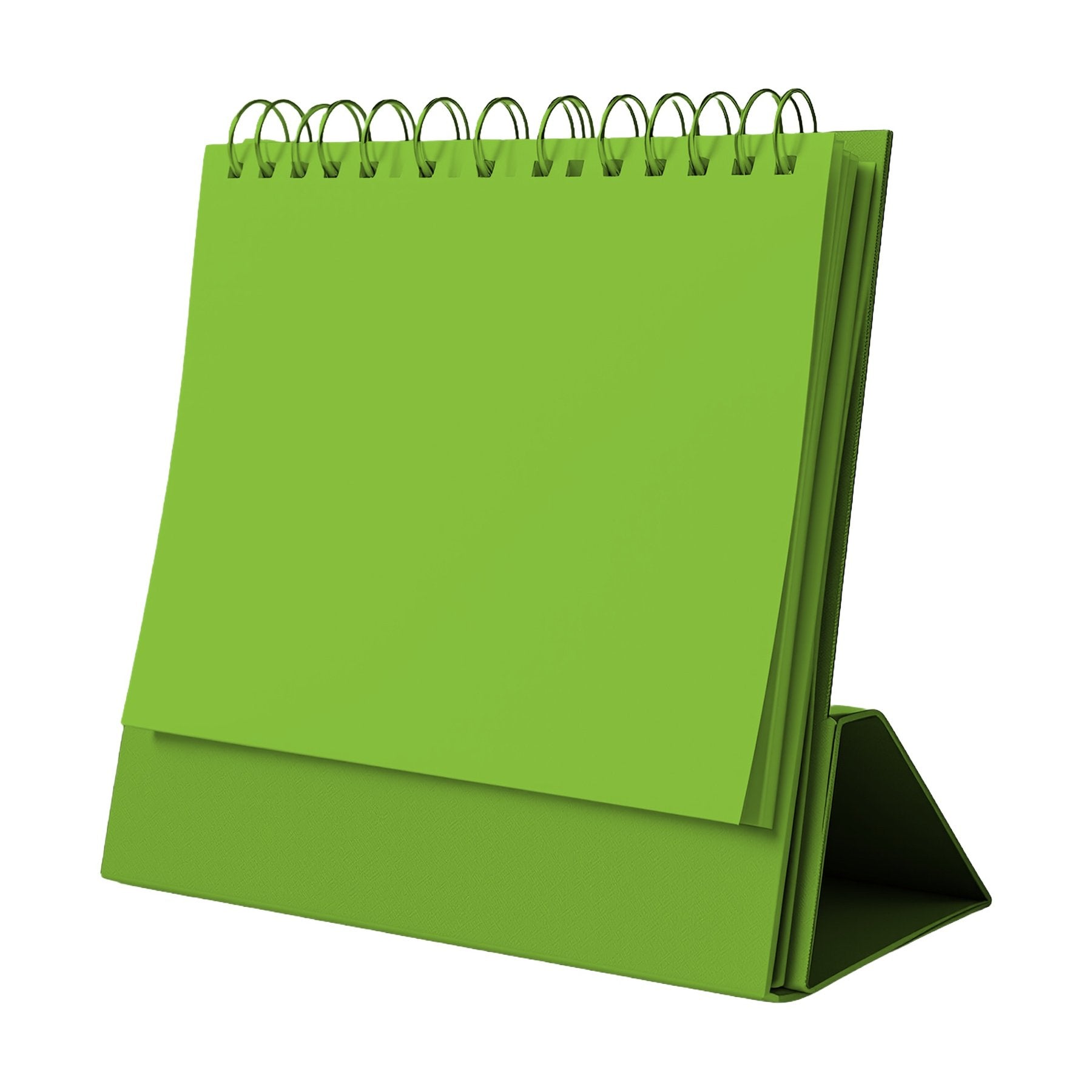DeskCalendar Mockup — Kiwi Angle45 View — Instant Download JPG Mockup | POD Etsy Redbubble Printful | Commercial Use | MockupBulk