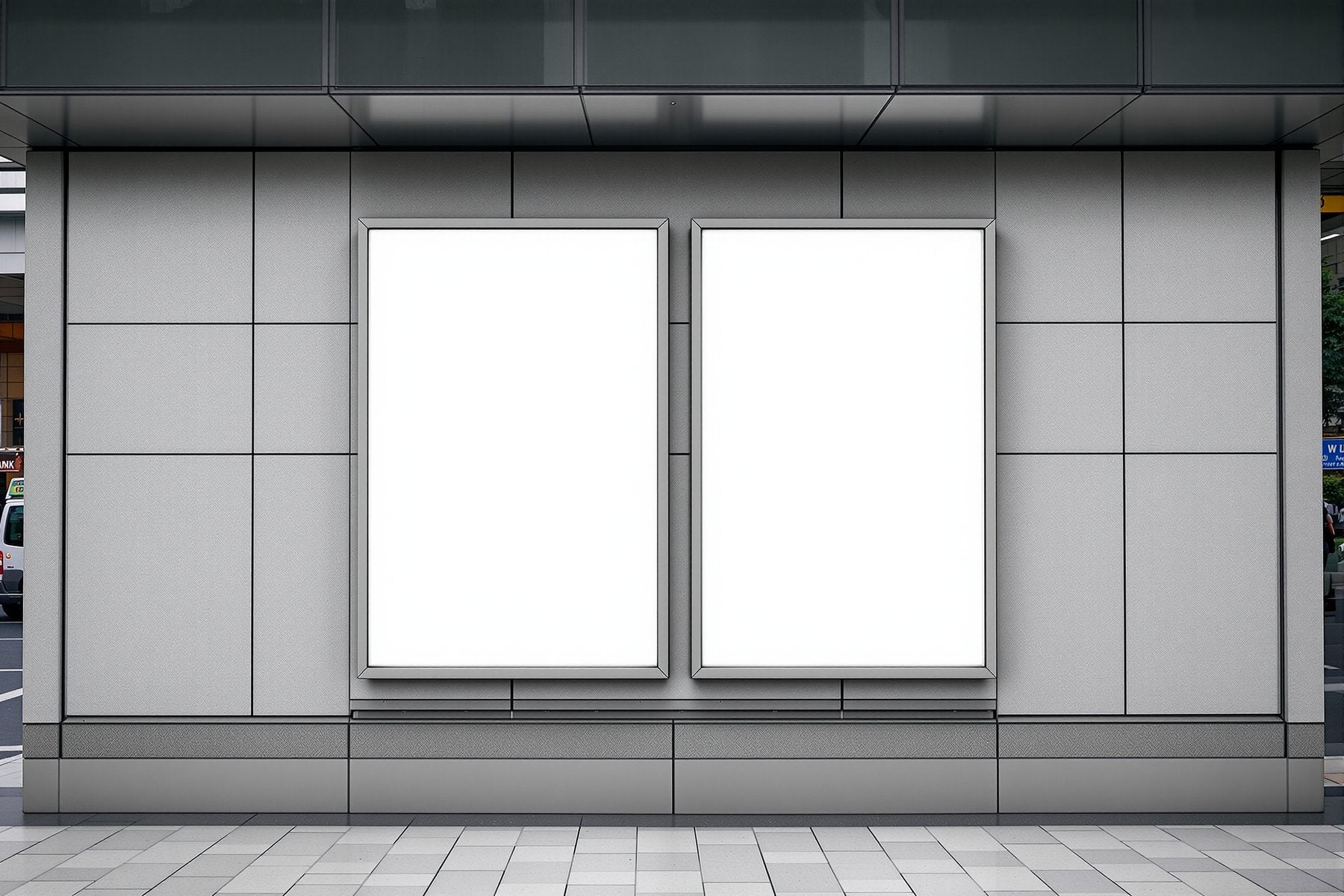 Blank Template #086 Street Advertising Frame Mockup | Empty Frame Template | bulkmockup High-Res JPG | Commercial Use Included | MockupBulk