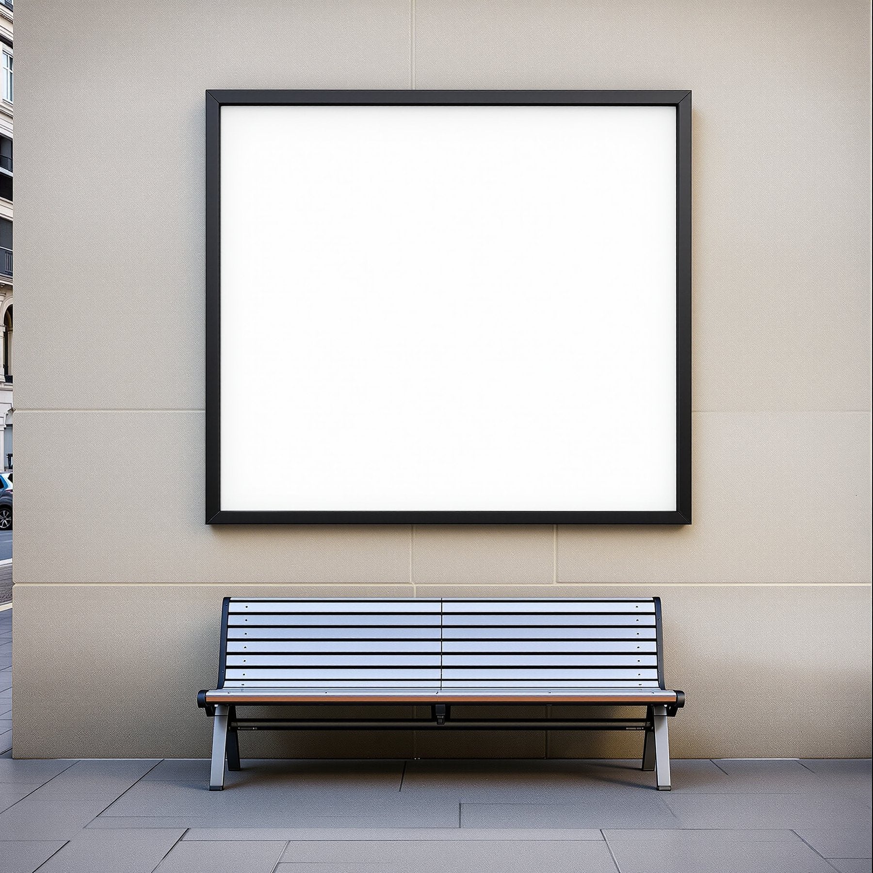 Street Advertising Frame Mockup — Blank Template #090 — bulkmockup Blank Frame Template | High-Res JPG | Commercial Licence | MockupBulk
