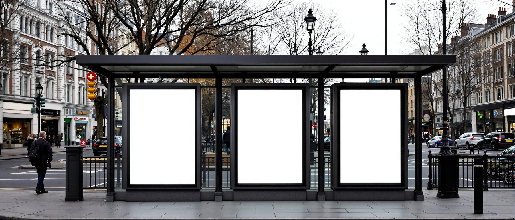 Street Advertising Frame Mockup — Blank Template #091 — Blank Frame Mockup JPG | Commercial Licence | bulkmockup Download | MockupBulk