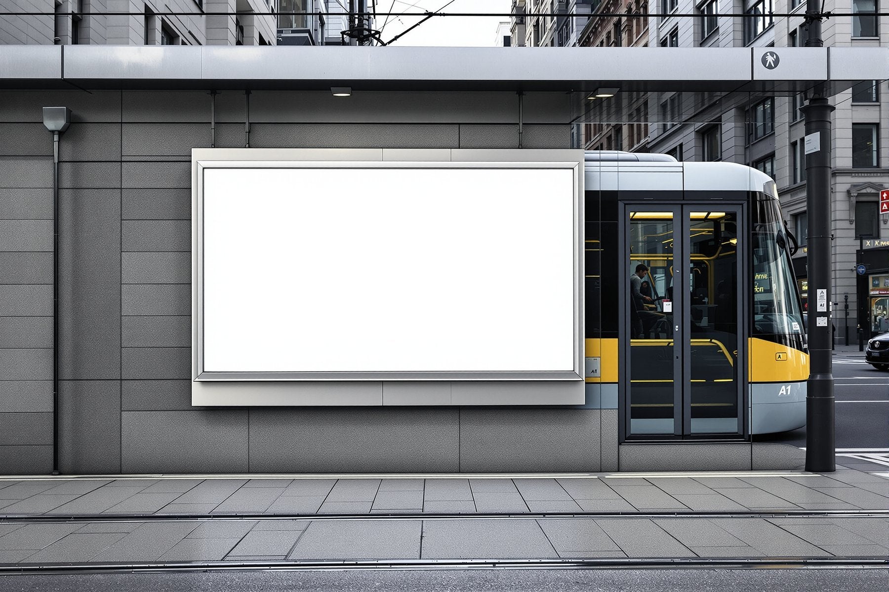 Blank Template #092 Street Advertising Frame Mockup | Empty Frame Mockup Template | JPG Digital Download | Commercial Licence | bulkmockup Shop