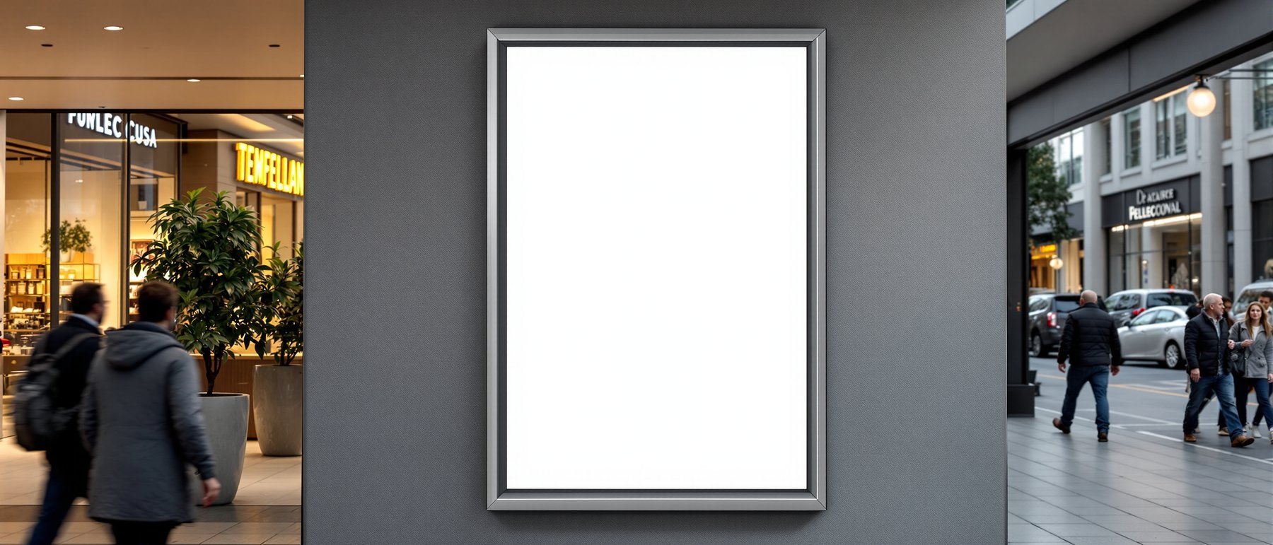 Street Advertising Frame Mockup, Blank Template #105 | bulkmockup Blank Frame Template | High-Res JPG | Commercial Licence | MockupBulk