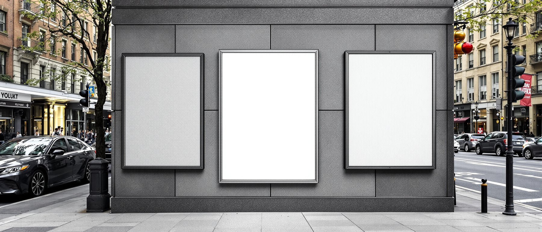 Street Advertising Frame Mockup, Blank Template #106 | bulkmockup Blank Frame Template | High-Res JPG | Commercial Licence | MockupBulk