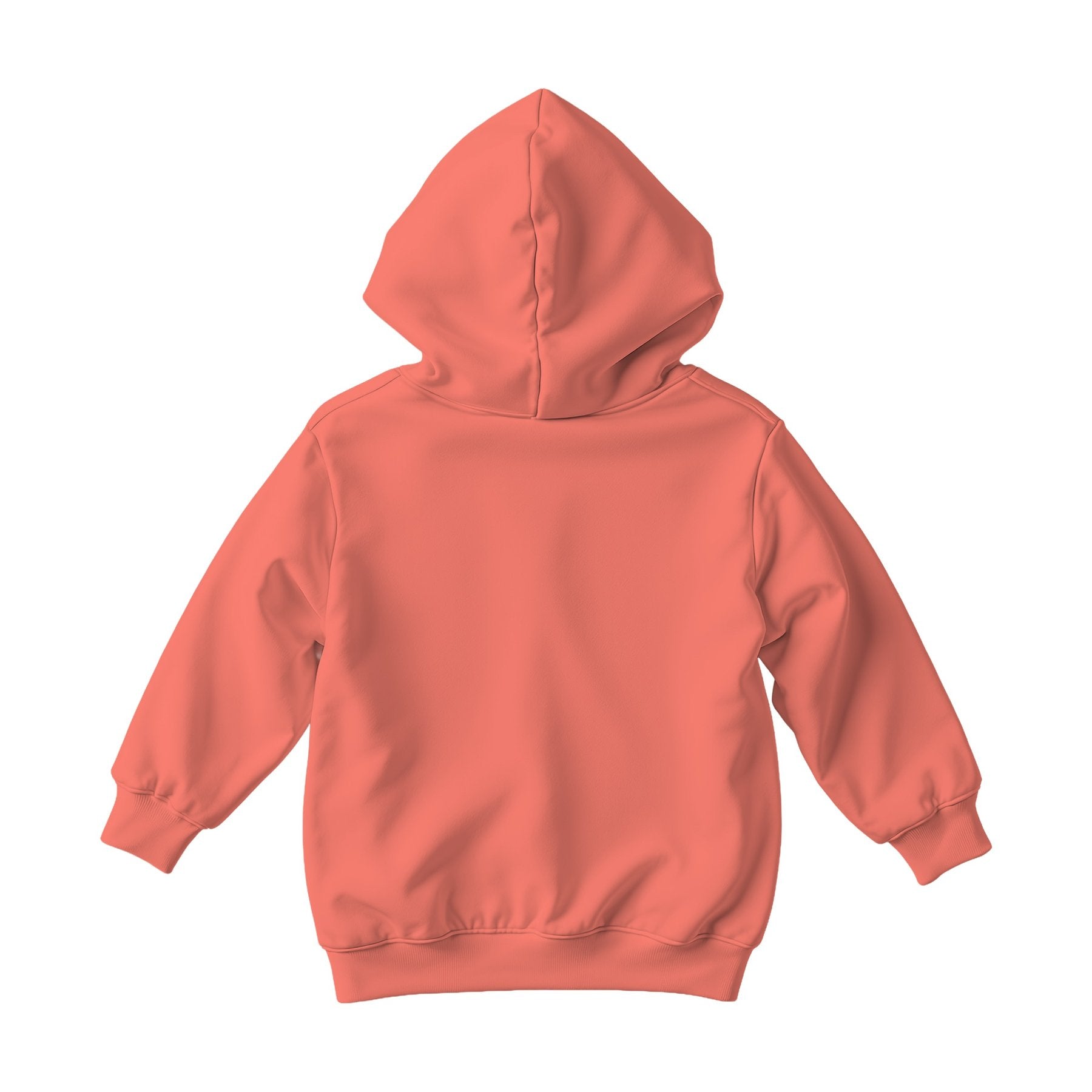 Hoodie Mockup, Bright Salmon Back View | High-Res JPG Template | Instant Digital Download | POD Etsy Shopify | MockupBulk