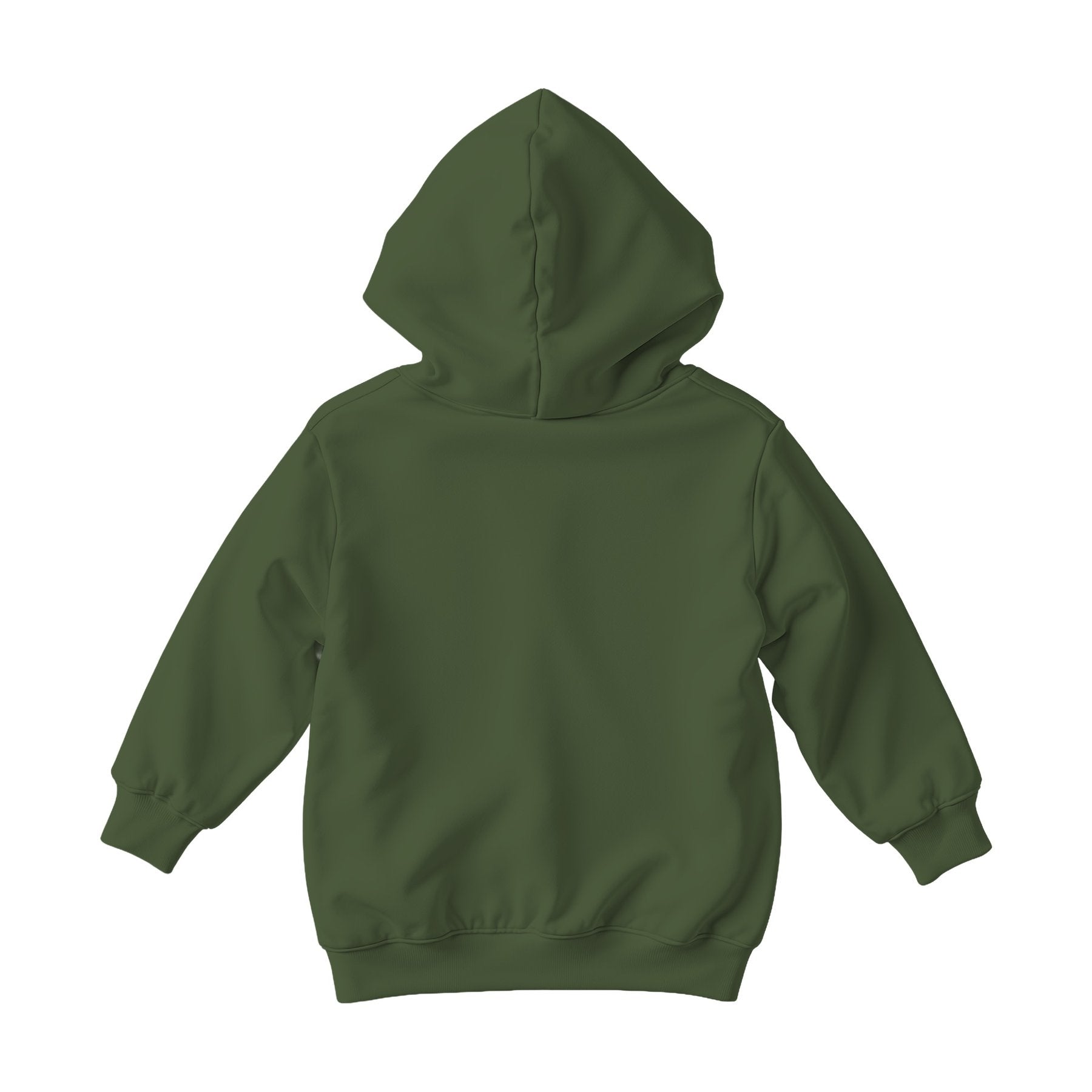 Hoodie Mockup | Military Green Back View — Print on Demand Mockup | High-Res JPG Download | Commercial Use Included | MockupBulk