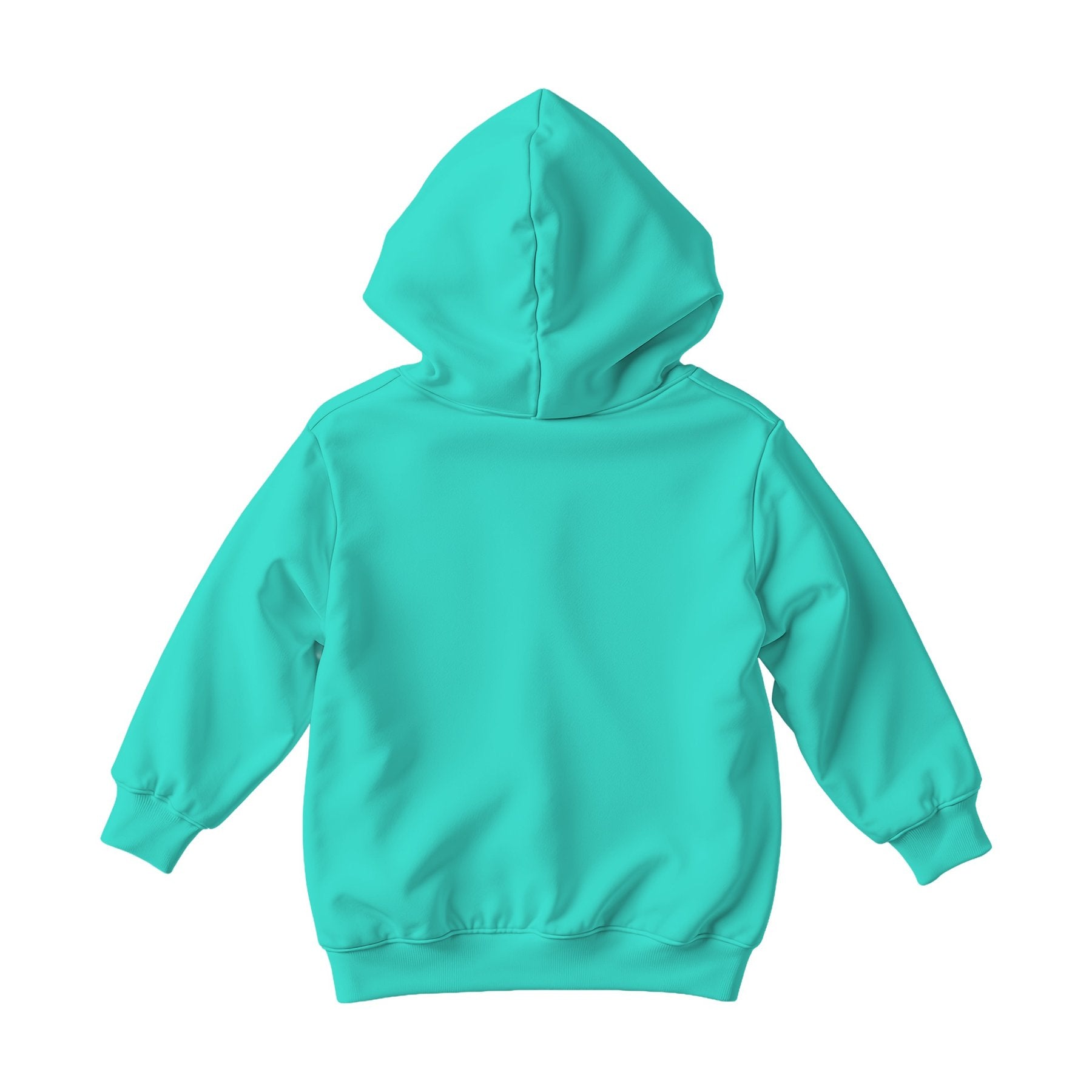 Hoodie Mockup — Turquoise Back View — Print on Demand Mockup | High-Res JPG Download | Commercial Use Included | MockupBulk