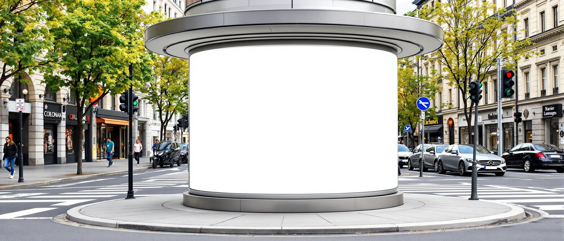 Street Advertising Frame Mockup — Blank Template #110 — Instant bulkmockup Download | Blank Frame JPG Template | Commercial Use | MockupBulk