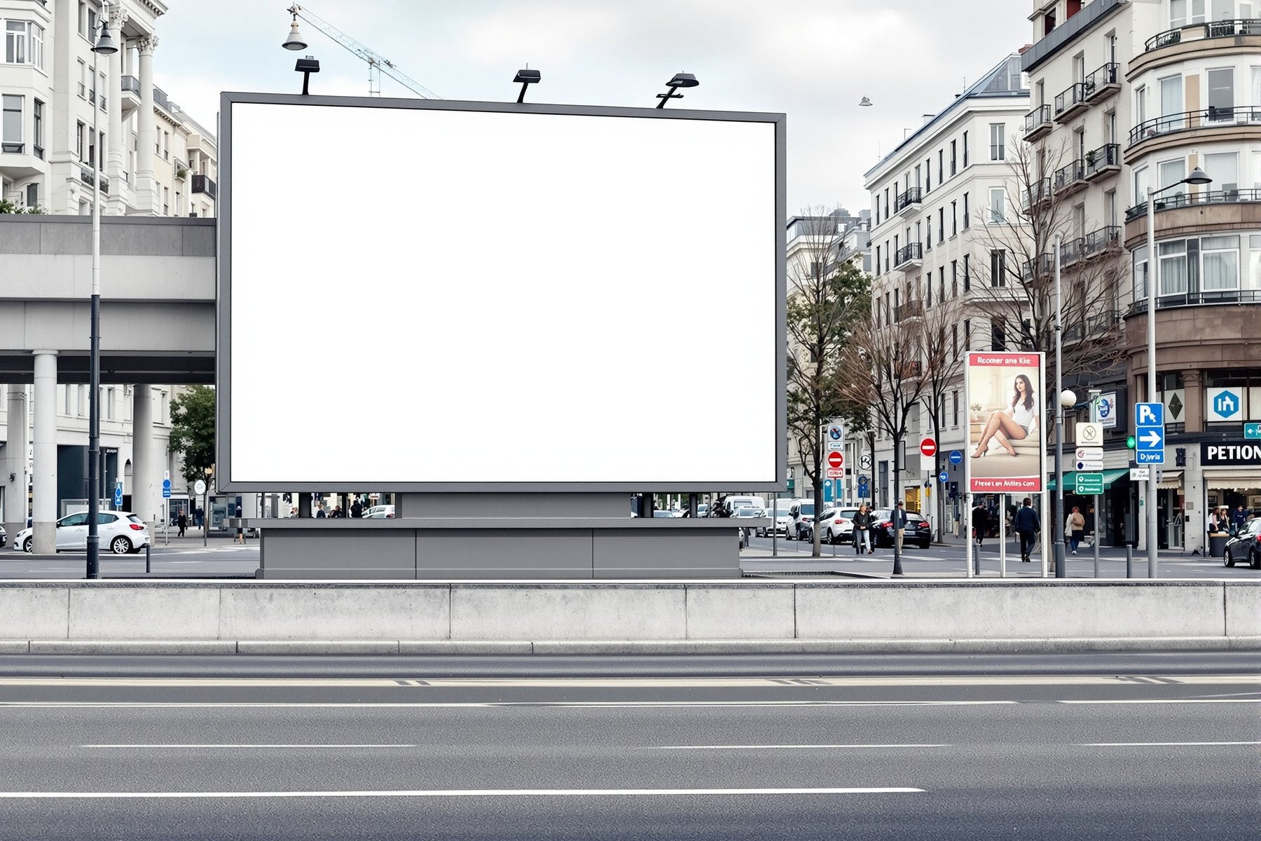 Street Advertising Frame Mockup — Blank Template #115 — Frame Template JPG | Instant bulkmockup Download | Commercial Use | MockupBulk