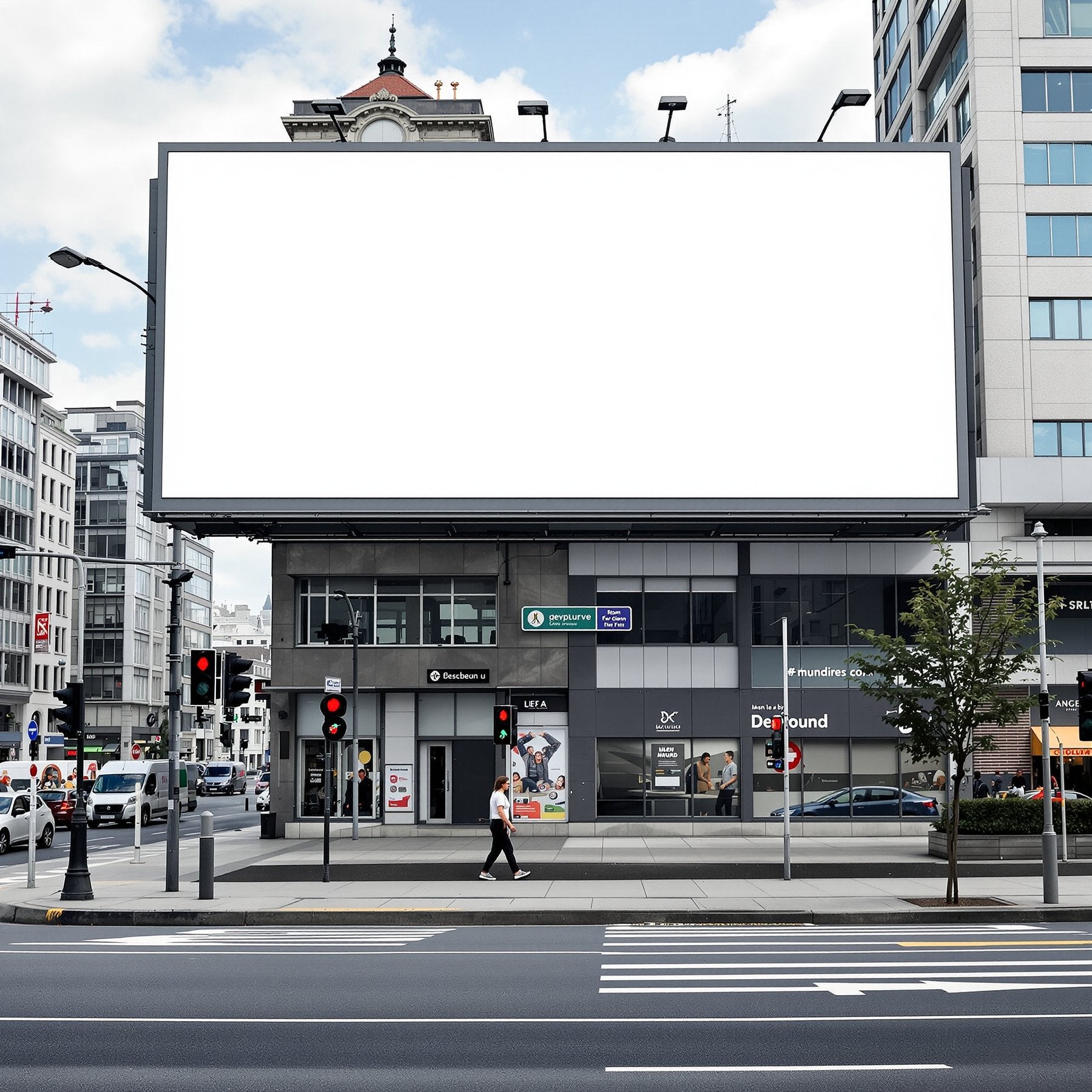 Street Advertising Frame Mockup | Blank Template #119 — Instant bulkmockup Download | Blank Frame JPG Template | Commercial Use | MockupBulk
