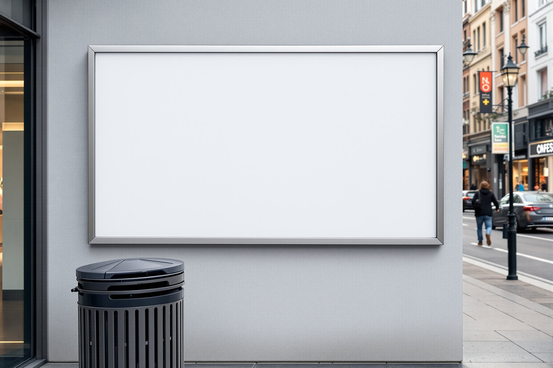Street Advertising Frame Mockup — Blank Template #122 — Empty Frame Template | bulkmockup High-Res JPG | Commercial Use Included | MockupBulk