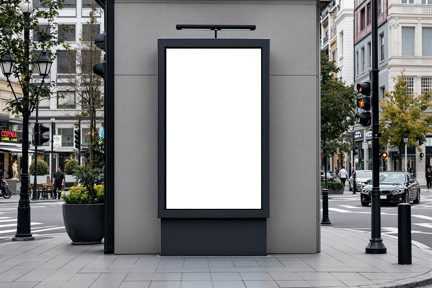 Street Advertising Frame Mockup | Blank Template #132 | Frame Template JPG | Instant bulkmockup Download | Commercial Use | MockupBulk