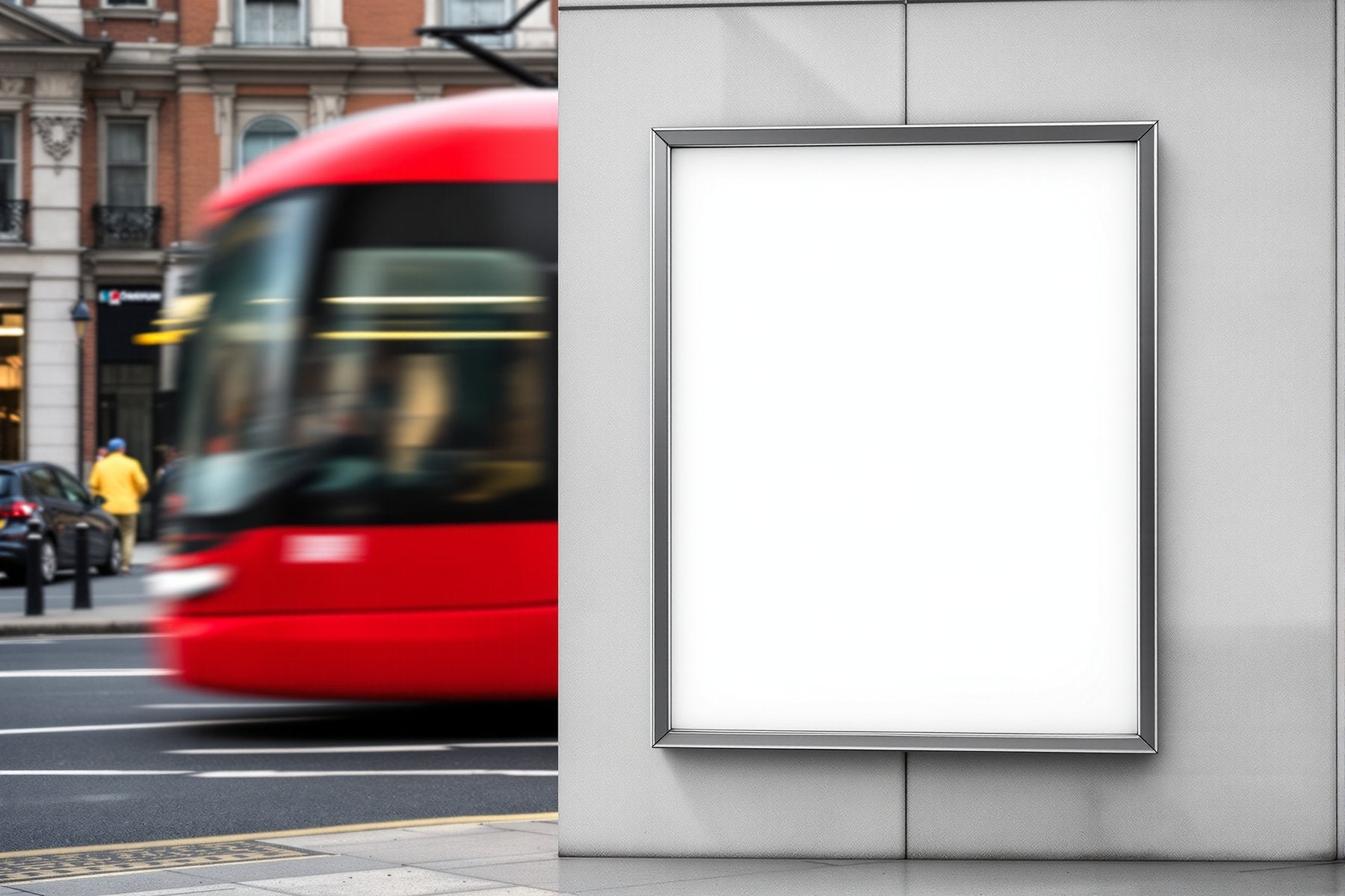 Street Advertising Frame Mockup | Blank Template #133 | Empty Frame Mockup Template | JPG Digital Download | Commercial Licence | bulkmockup Shop