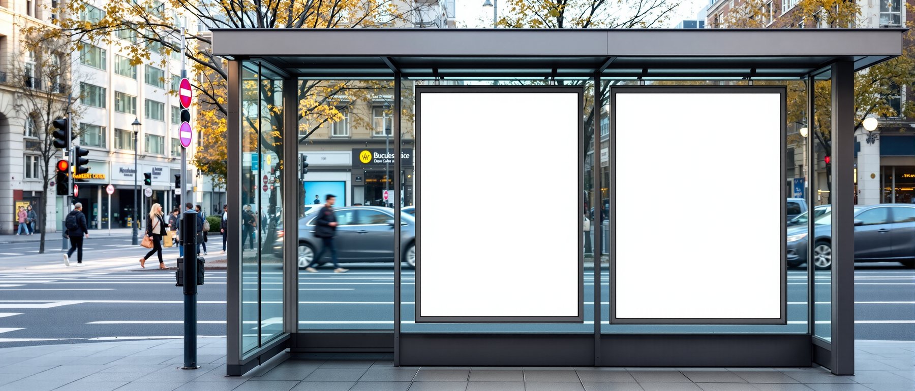 Street Advertising Frame Mockup, Blank Template #134 | Empty Frame Template | bulkmockup High-Res JPG | Commercial Use Included | MockupBulk