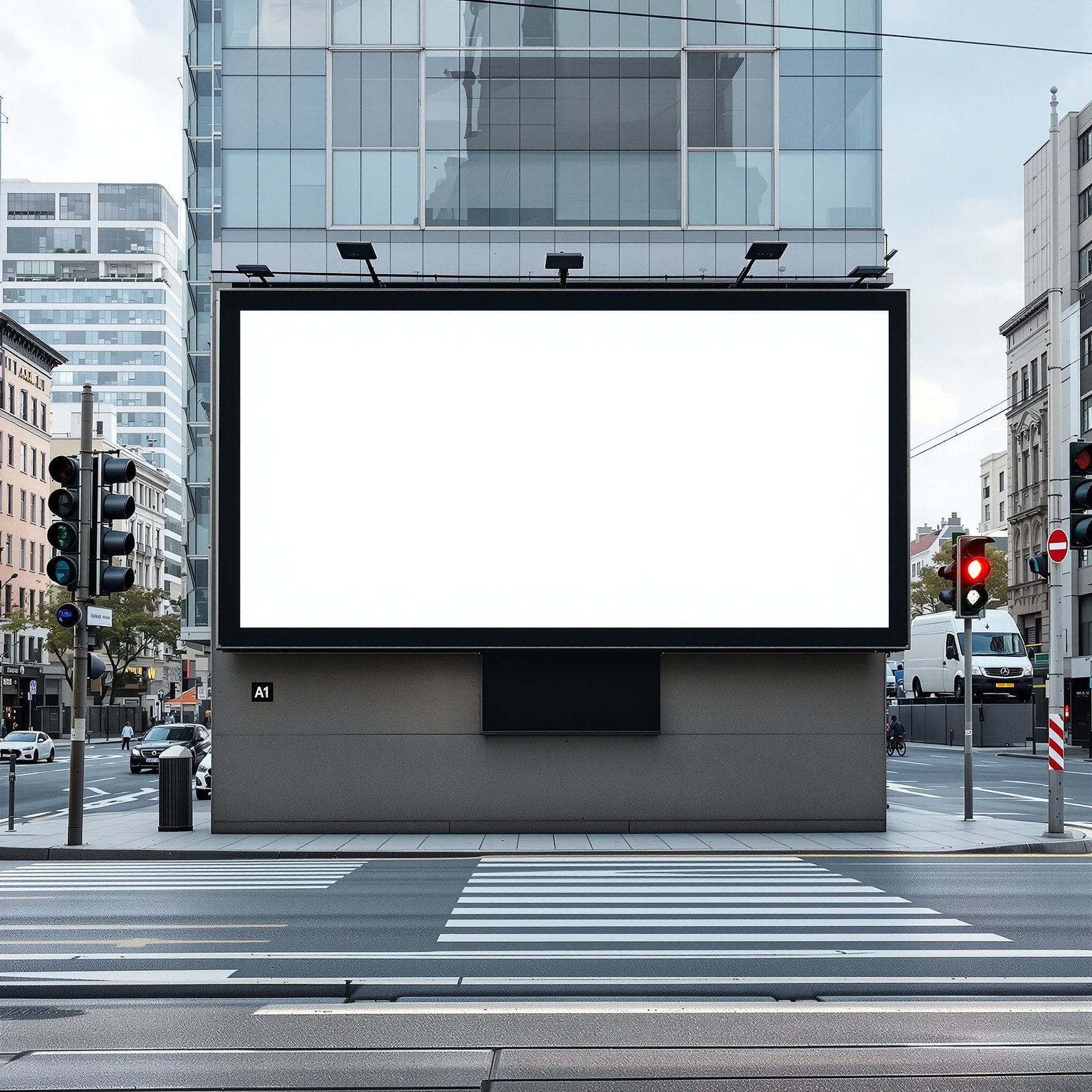 Street Advertising Frame Mockup — Blank Template #136 — bulkmockup Frame Template | Instant Download JPG | Commercial Use | MockupBulk