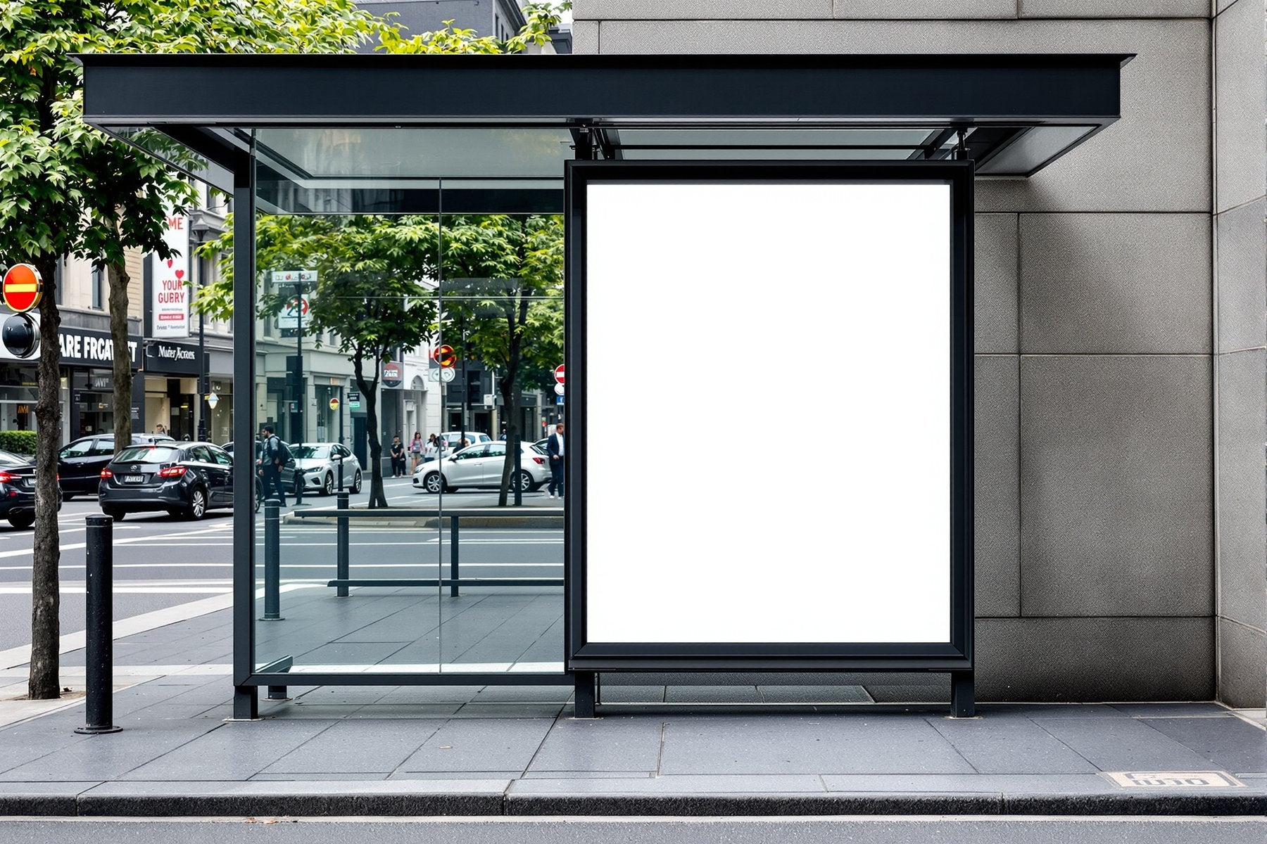 Street Advertising Frame Mockup | Blank Template #137 | Empty Frame Mockup Template | JPG Digital Download | Commercial Licence | bulkmockup Shop