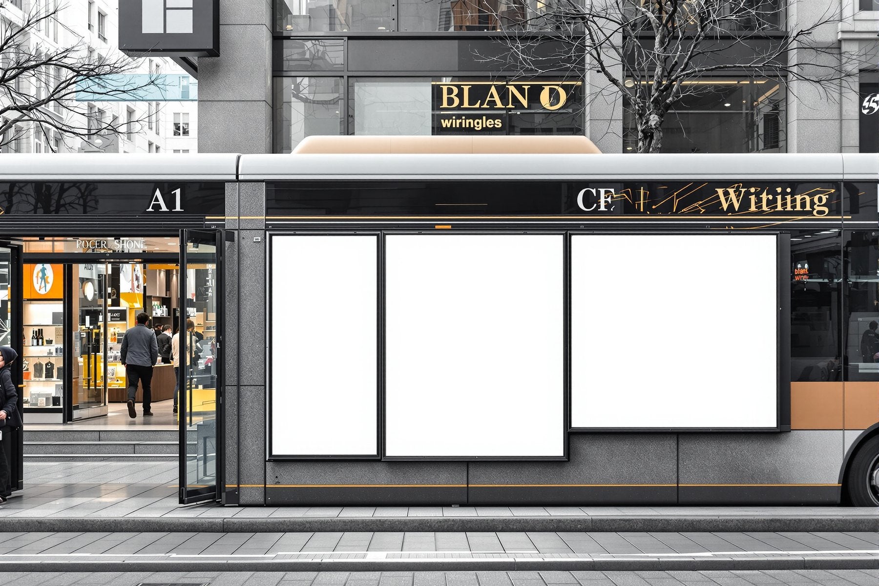 Street Advertising Frame Mockup — Blank Template #138 — High-Res Frame Template JPG | bulkmockup Mockup Store | Commercial Use | MockupBulk