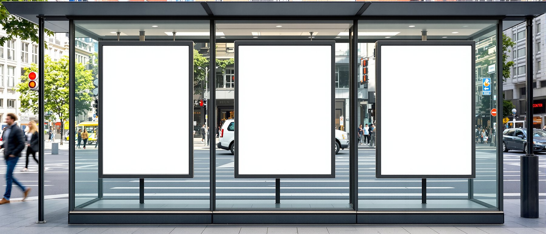 Street Advertising Frame Mockup — Blank Template #143 — Frame Template JPG | Instant bulkmockup Download | Commercial Use | MockupBulk