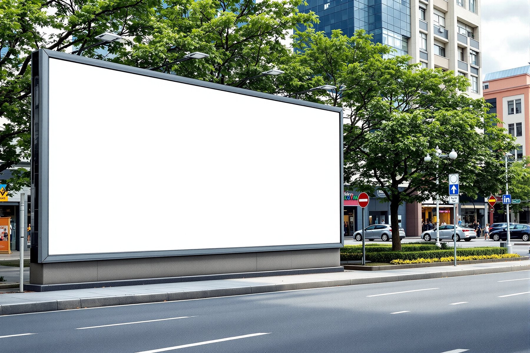 Street Advertising Frame Mockup — Blank Template #144 — Blank Frame Template | High-Res JPG Instant Download | Commercial Use | bulkmockup | MockupBulk