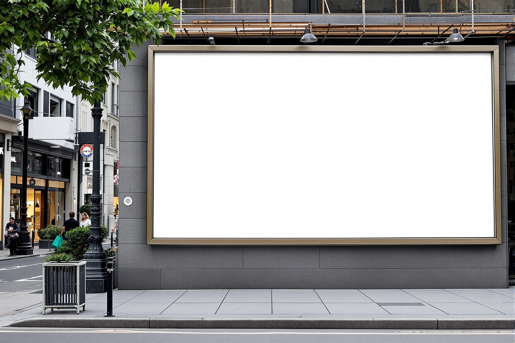 Street Advertising Frame Mockup — Blank Template #145 — Digital Frame Mockup | bulkmockup JPG Download | For POD Etsy Shopify | MockupBulk