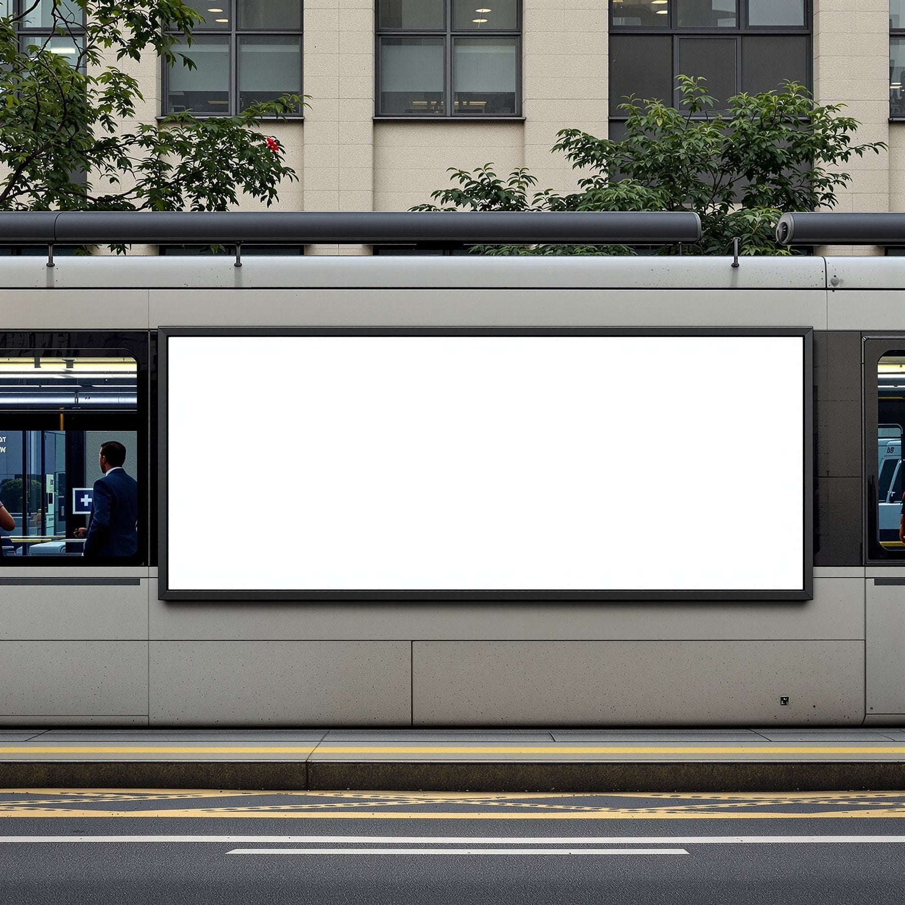 Blank Template #146 Street Advertising Frame Mockup | Blank Frame Mockup JPG | Commercial Licence | bulkmockup Download | MockupBulk