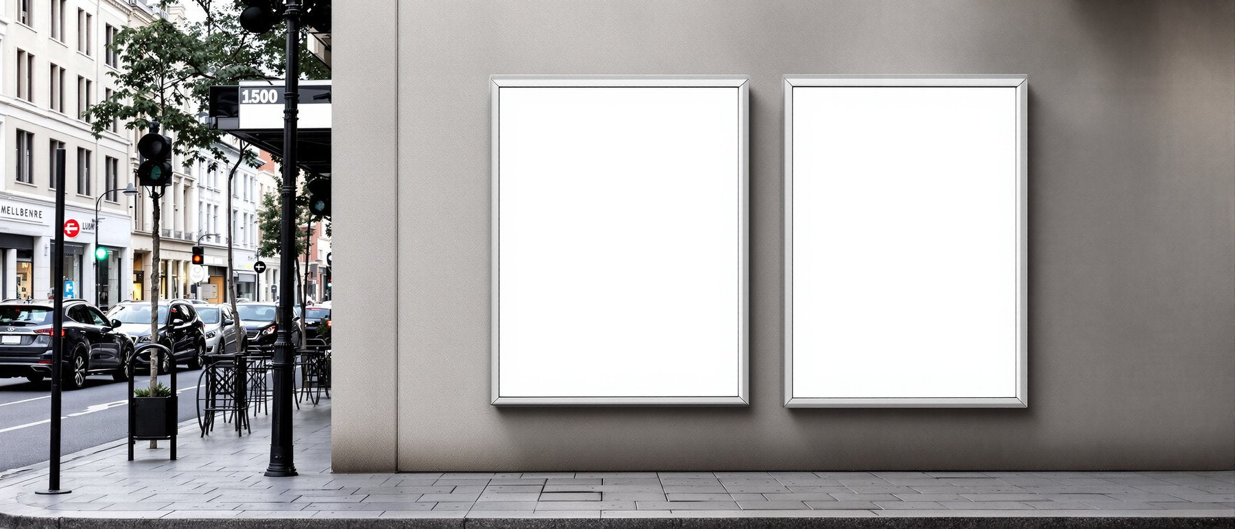 Street Advertising Frame Mockup | Blank Template #147 | Print-on-Demand Frame Mockup | bulkmockup JPG | Commercial Licence | MockupBulk