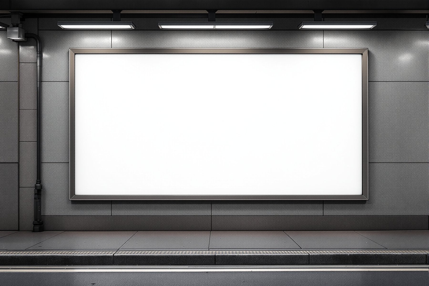 Street Advertising Frame Mockup | Blank Template #150 | High-Res Frame Template JPG | bulkmockup Mockup Store | Commercial Use | MockupBulk