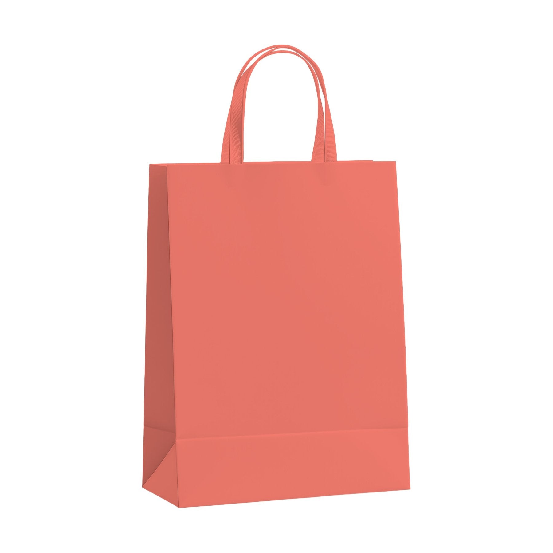 PaperBag Mockup — Bright Salmon — Print on Demand Mockup | High-Res JPG Download | Commercial Use Included | MockupBulk