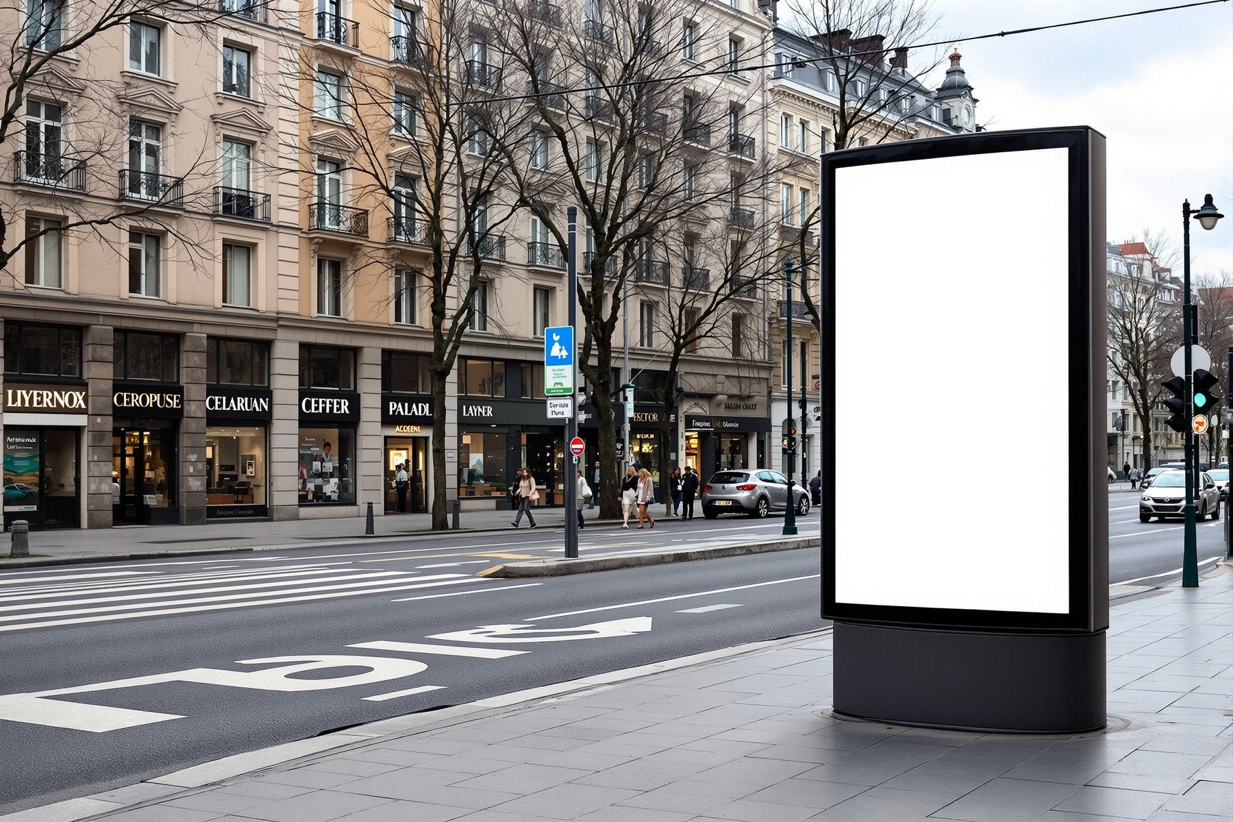 Street Advertising Frame Mockup | Blank Template #157 | Frame Template JPG | Instant bulkmockup Download | Commercial Use | MockupBulk