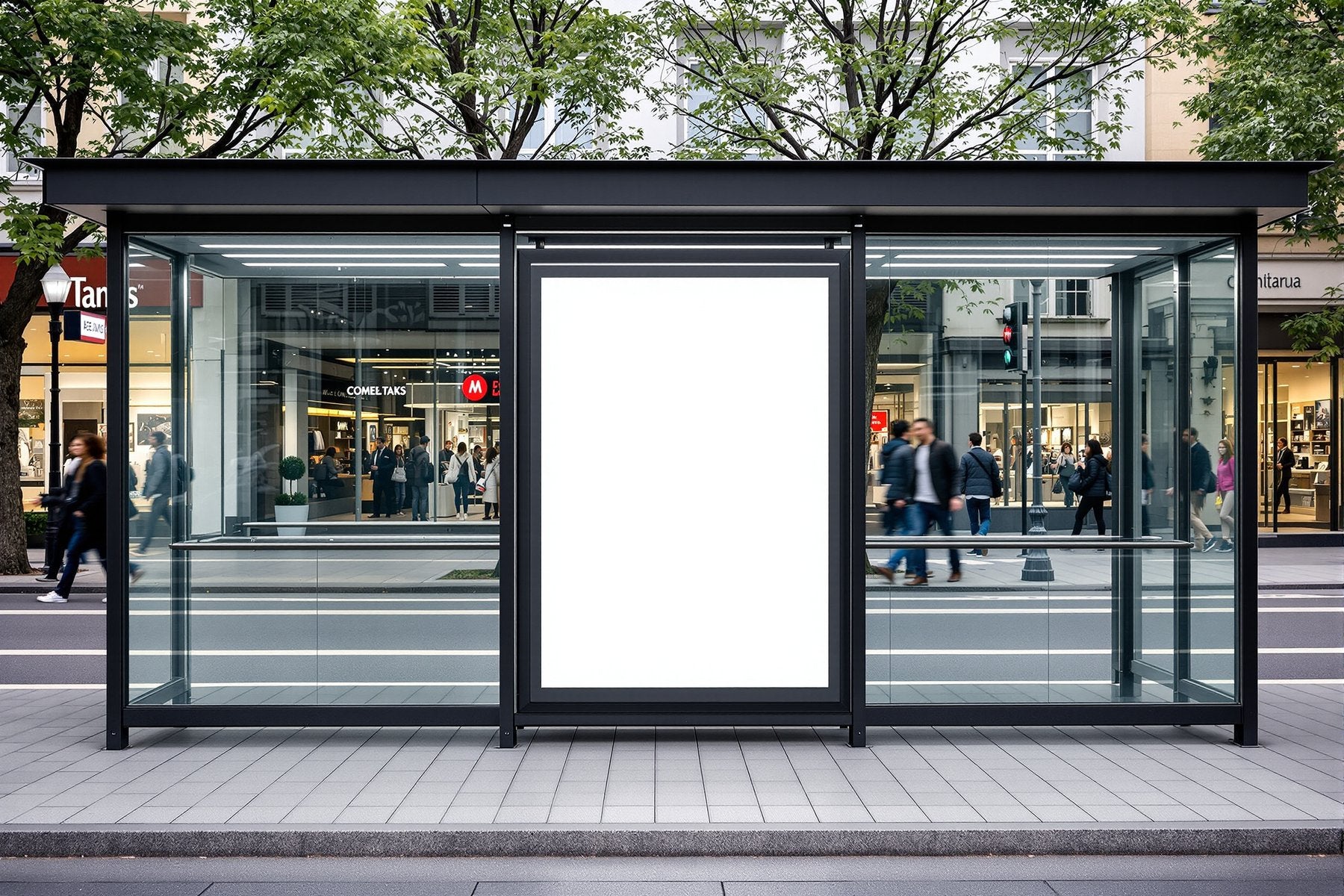 Street Advertising Frame Mockup | Blank Template #162 | Blank Frame Mockup JPG | Commercial Licence | bulkmockup Download | MockupBulk