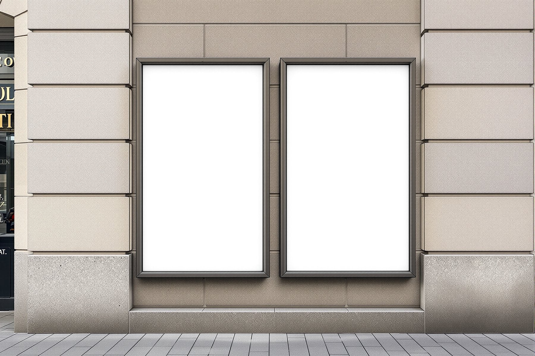 Street Advertising Frame Mockup | Blank Template #163 | Digital Frame Mockup | bulkmockup JPG Download | For POD Etsy Shopify | MockupBulk