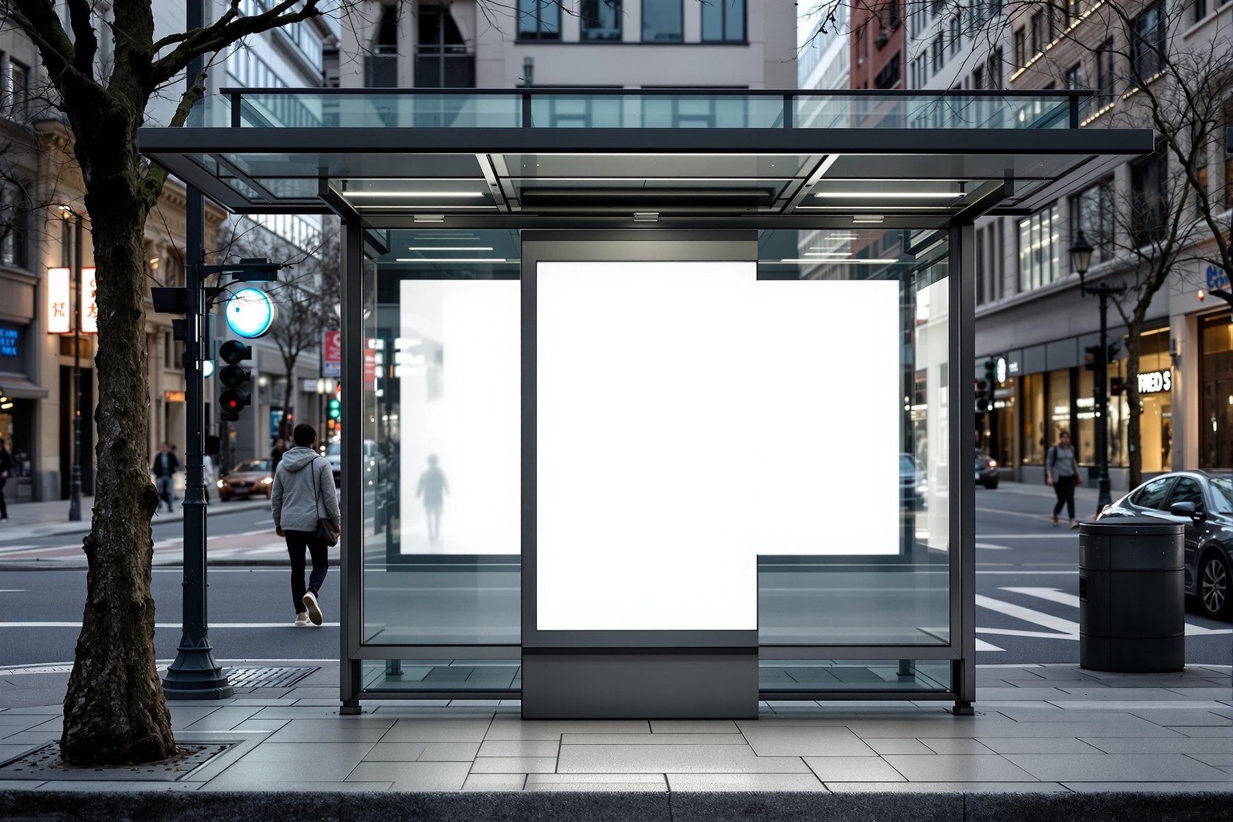 Street Advertising Frame Mockup, Blank Template #164 | Instant bulkmockup Download | Blank Frame JPG Template | Commercial Use | MockupBulk