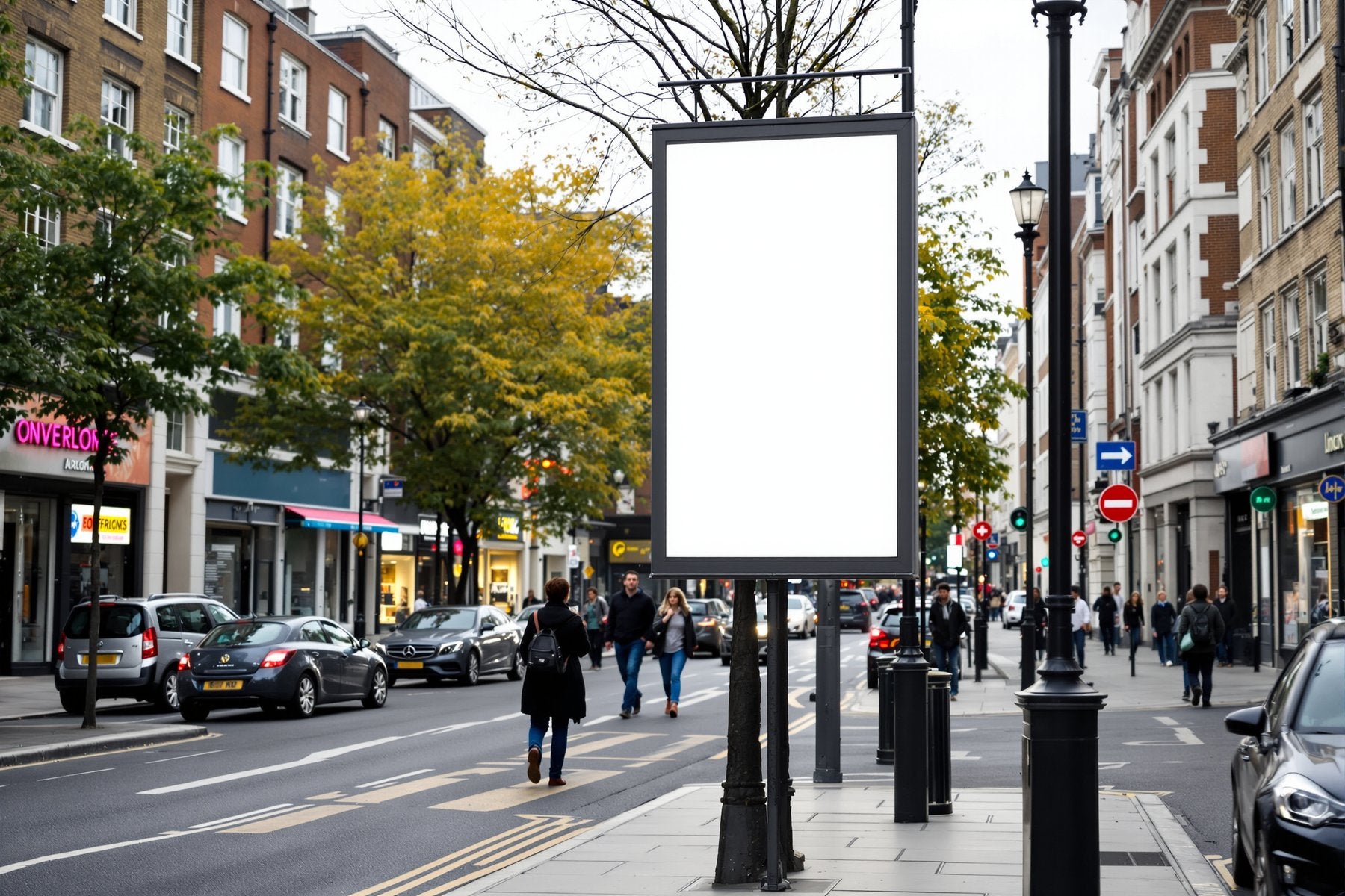 Street Advertising Frame Mockup — Blank Template #168 — Frame Mockup JPG Download | bulkmockup Template | Commercial Licence | MockupBulk