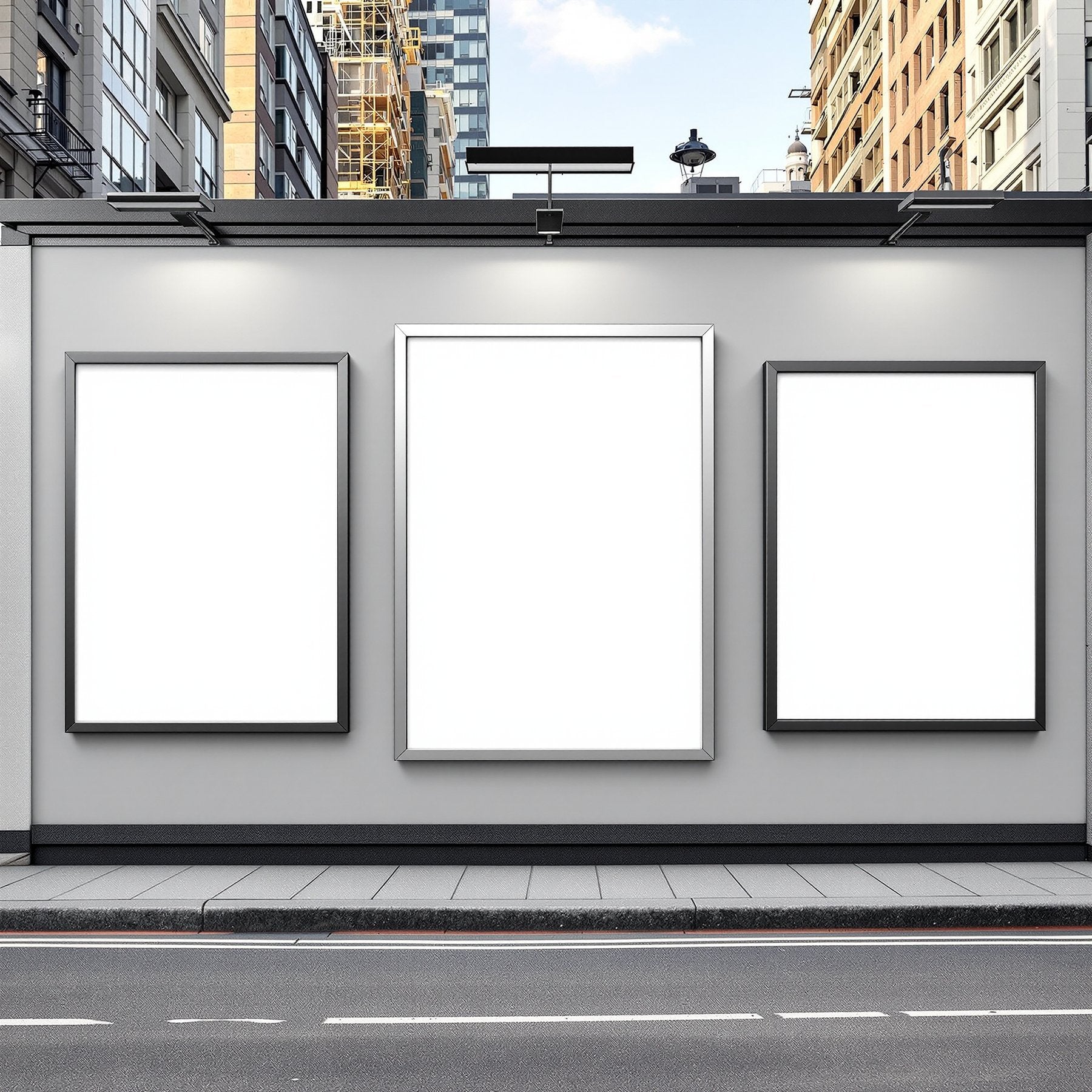 Blank Template #169 Street Advertising Frame Mockup | Frame Template JPG | Instant bulkmockup Download | Commercial Use | MockupBulk