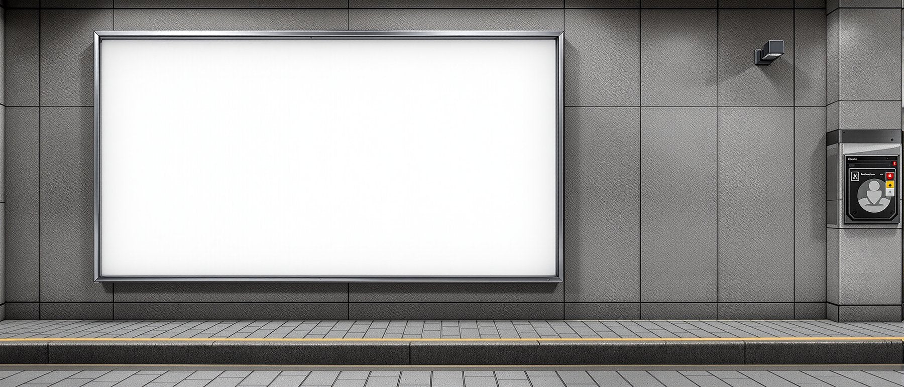 Street Advertising Frame Mockup — Blank Template #170 — Instant bulkmockup Download | Blank Frame JPG Template | Commercial Use | MockupBulk