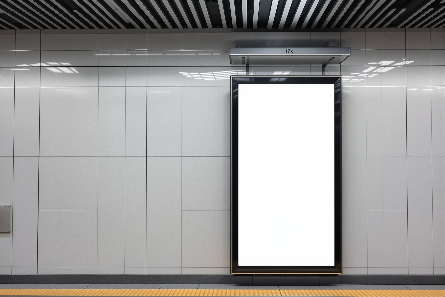 Street Advertising Frame Mockup, Blank Template #171 | High-Res Frame Template JPG | bulkmockup Mockup Store | Commercial Use | MockupBulk