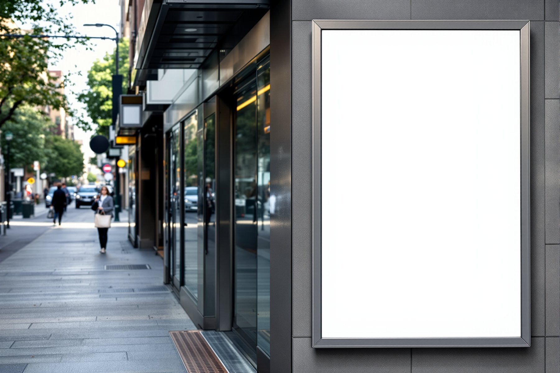 Street Advertising Frame Mockup | Blank Template #172 — Empty Frame Template | bulkmockup High-Res JPG | Commercial Use Included | MockupBulk