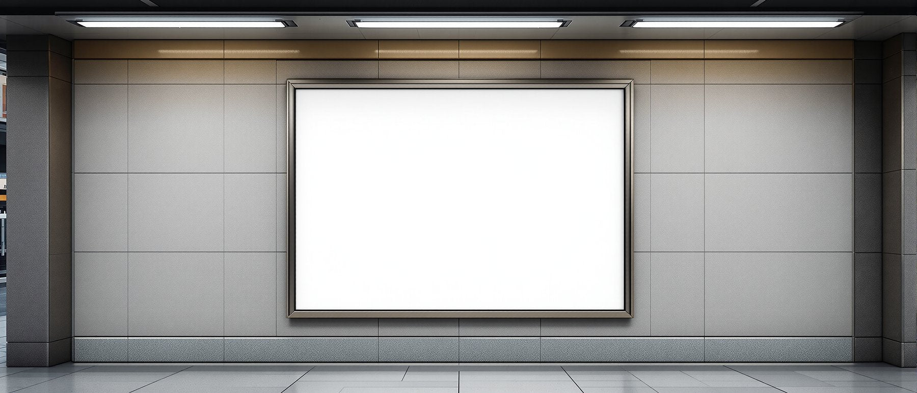 Street Advertising Frame Mockup, Blank Template #173 | Blank Frame Mockup JPG | Commercial Licence | bulkmockup Download | MockupBulk