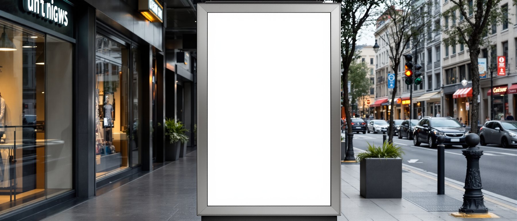 Blank Template #177 Street Advertising Frame Mockup | Instant bulkmockup Download | Blank Frame JPG Template | Commercial Use | MockupBulk