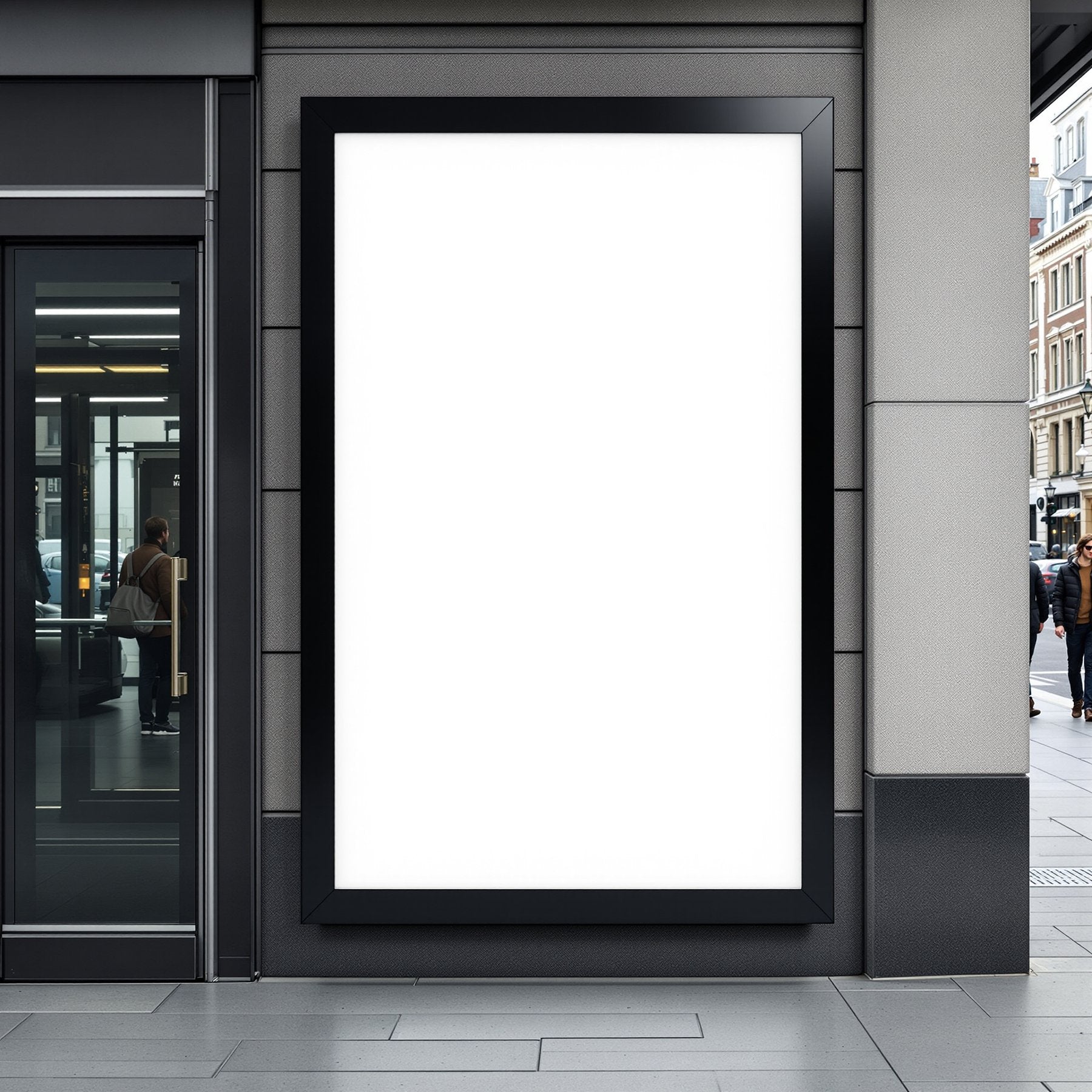 Street Advertising Frame Mockup — Blank Template #180 — Blank Frame Mockup JPG | Commercial Licence | bulkmockup Download | MockupBulk