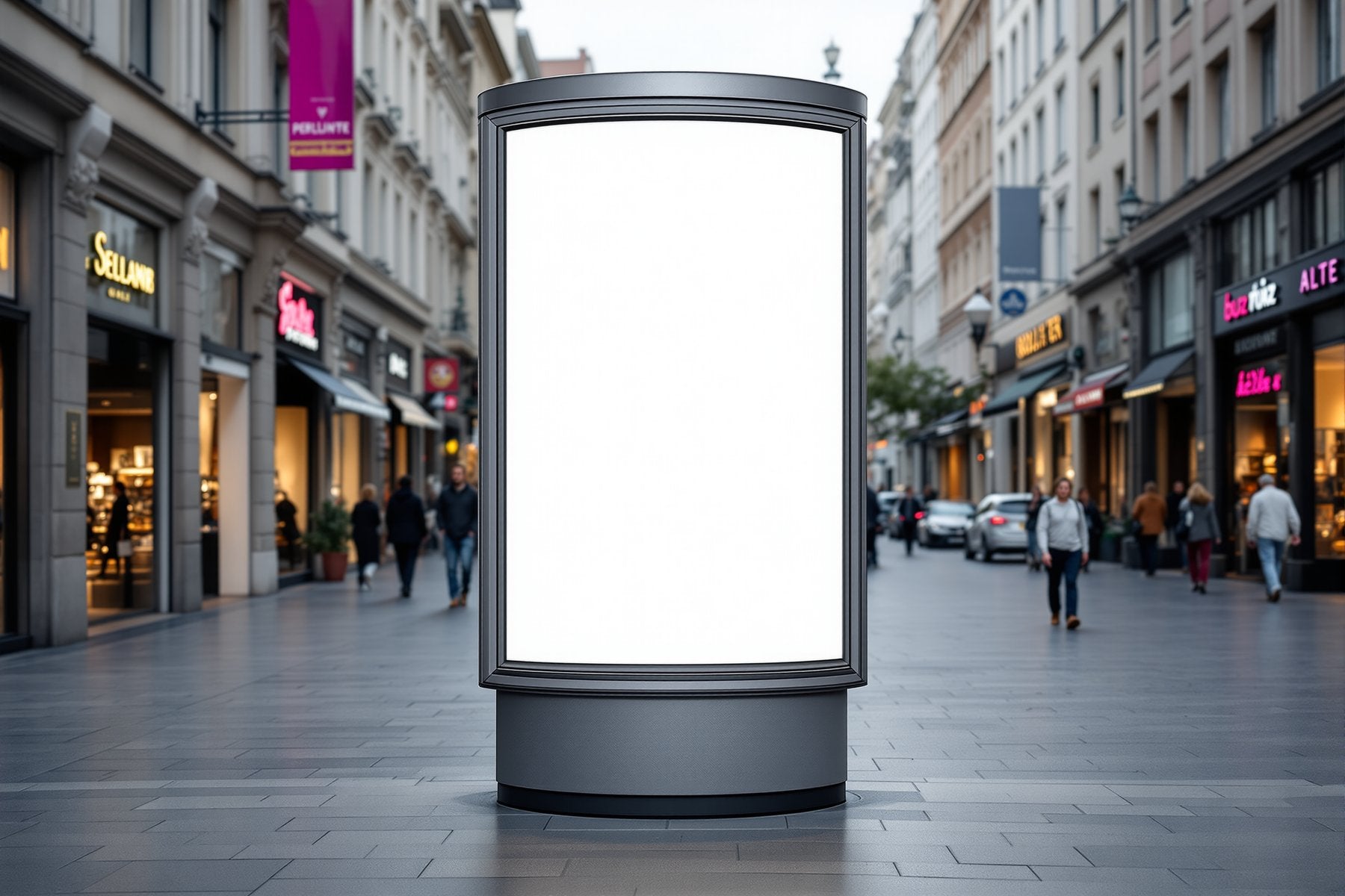 Street Advertising Frame Mockup — Blank Template #182 — Instant bulkmockup Download | Blank Frame JPG Template | Commercial Use | MockupBulk