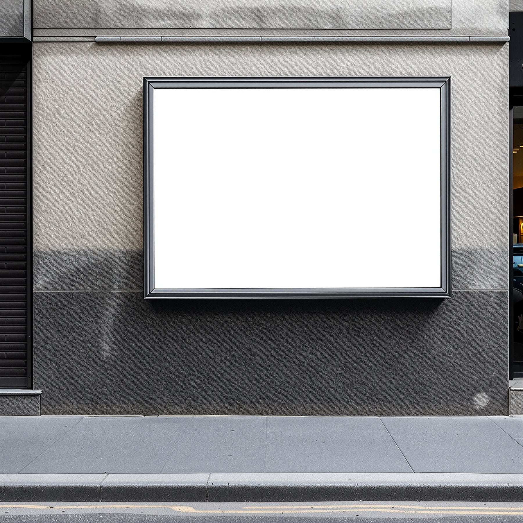 Street Advertising Frame Mockup | Blank Template #183 | Empty Frame Template | bulkmockup High-Res JPG | Commercial Use Included | MockupBulk