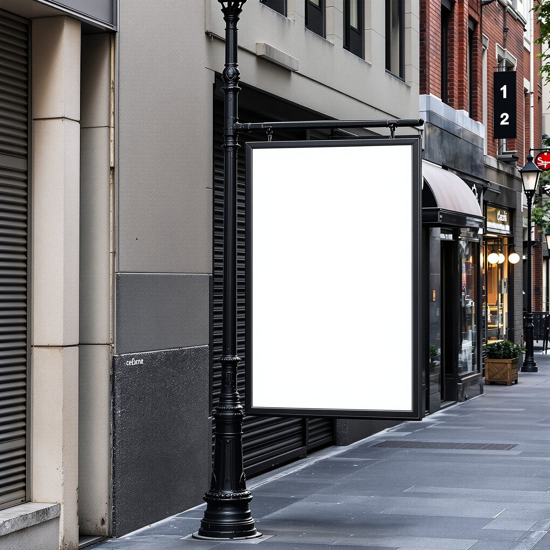 Street Advertising Frame Mockup — Blank Template #184 — Instant bulkmockup Download | Blank Frame JPG Template | Commercial Use | MockupBulk