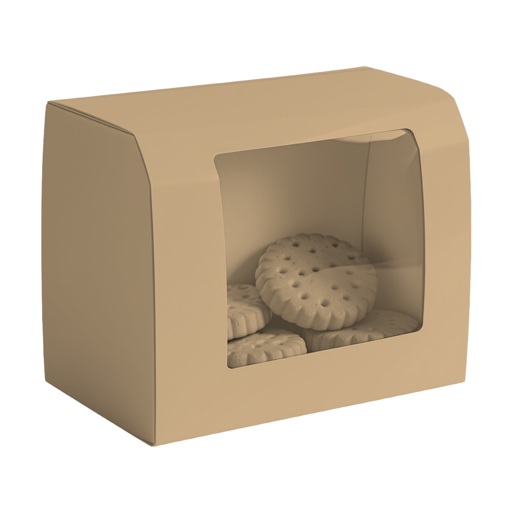 CookieBox Mockup, Tan Angle45 View | Print on Demand Mockup | High-Res JPG Download | Commercial Use Included | MockupBulk