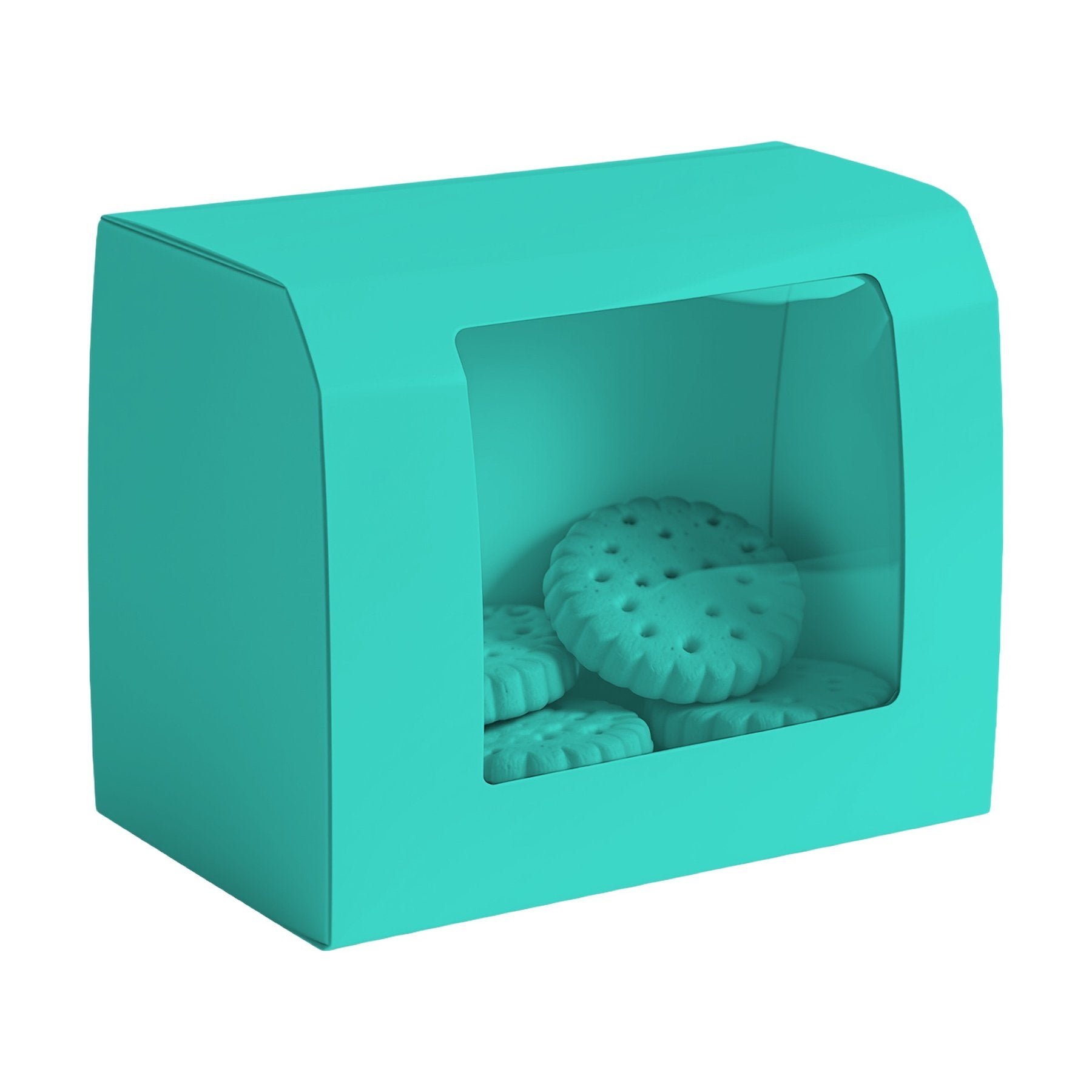 CookieBox Mockup, Turquoise Angle45 View | JPG Mockup Download | For POD Sellers Designers Etsy Shops | Commercial Use | MockupBulk