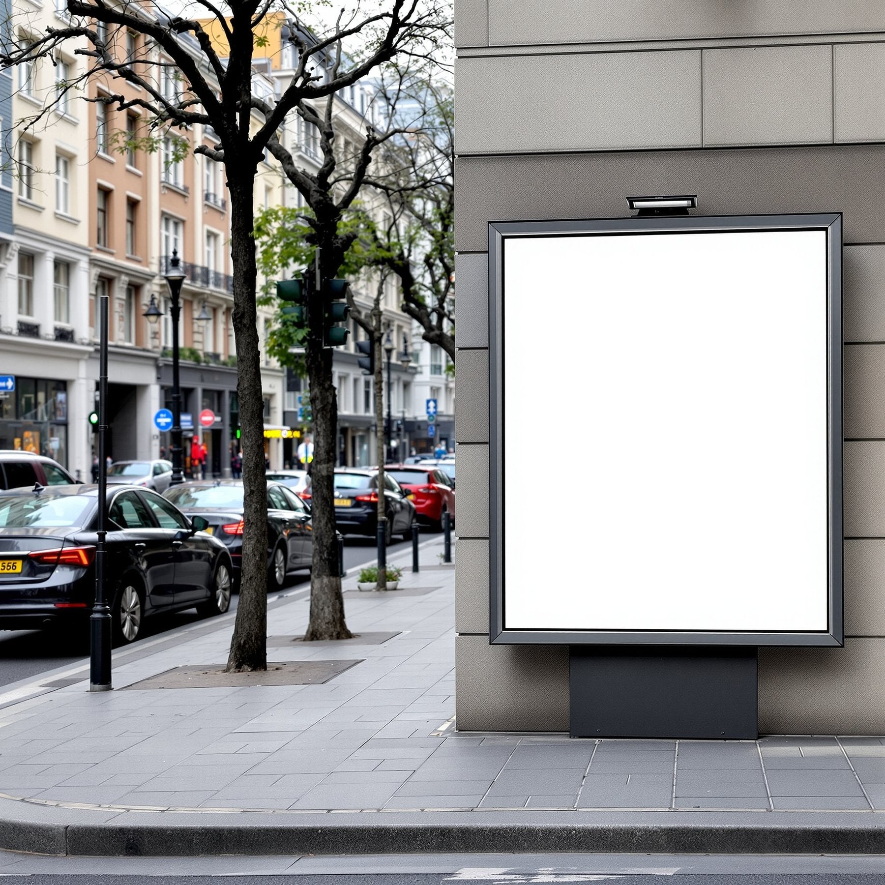 Street Advertising Frame Mockup | Blank Template #190 — Blank Frame Mockup JPG | Commercial Licence | bulkmockup Download | MockupBulk