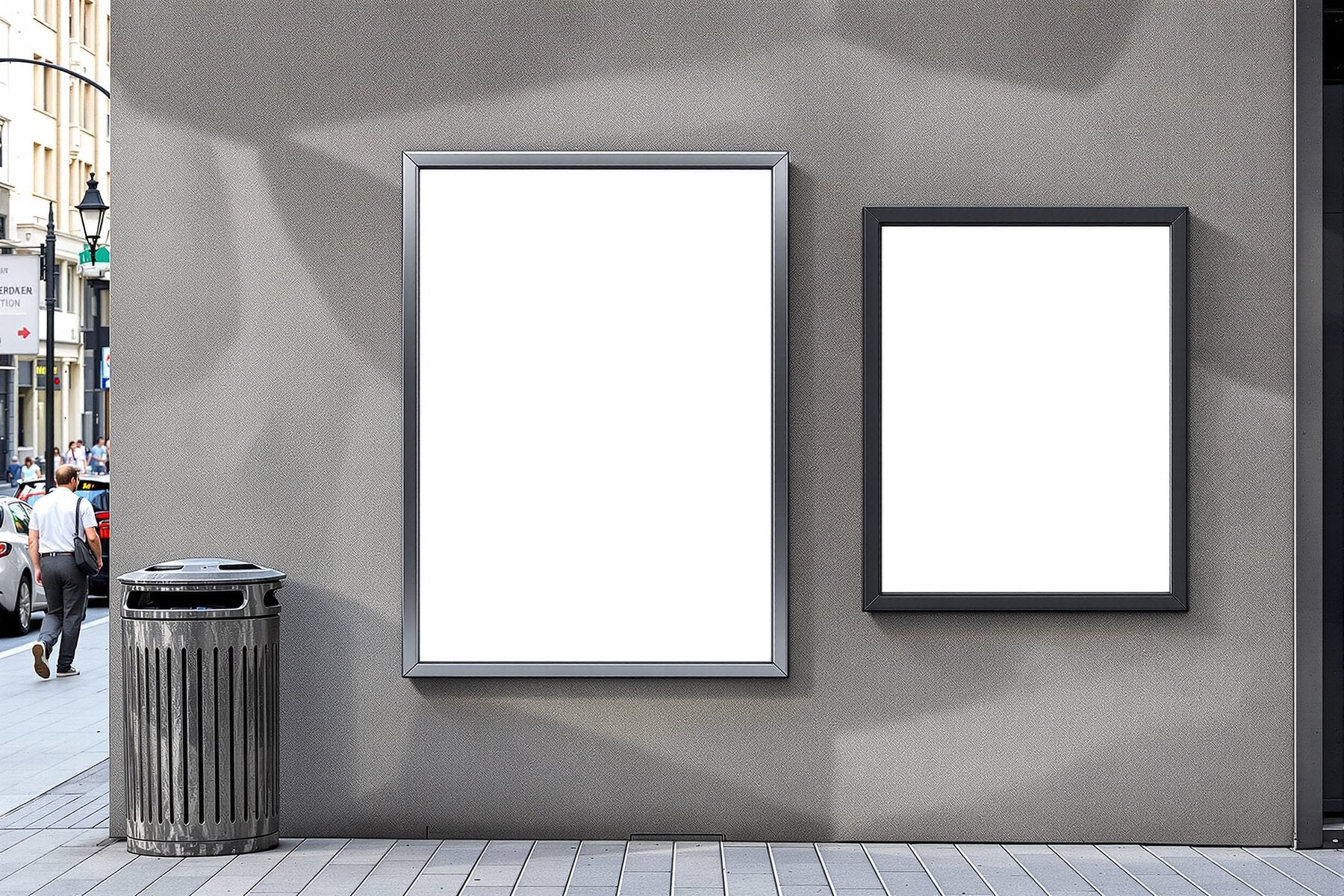 Blank Template #192 Street Advertising Frame Mockup | Blank Frame Mockup JPG | Commercial Licence | bulkmockup Download | MockupBulk
