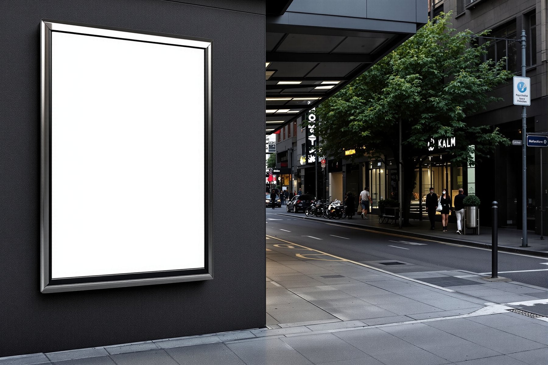 Street Advertising Frame Mockup — Blank Template #195 — bulkmockup Blank Frame Template | High-Res JPG | Commercial Licence | MockupBulk