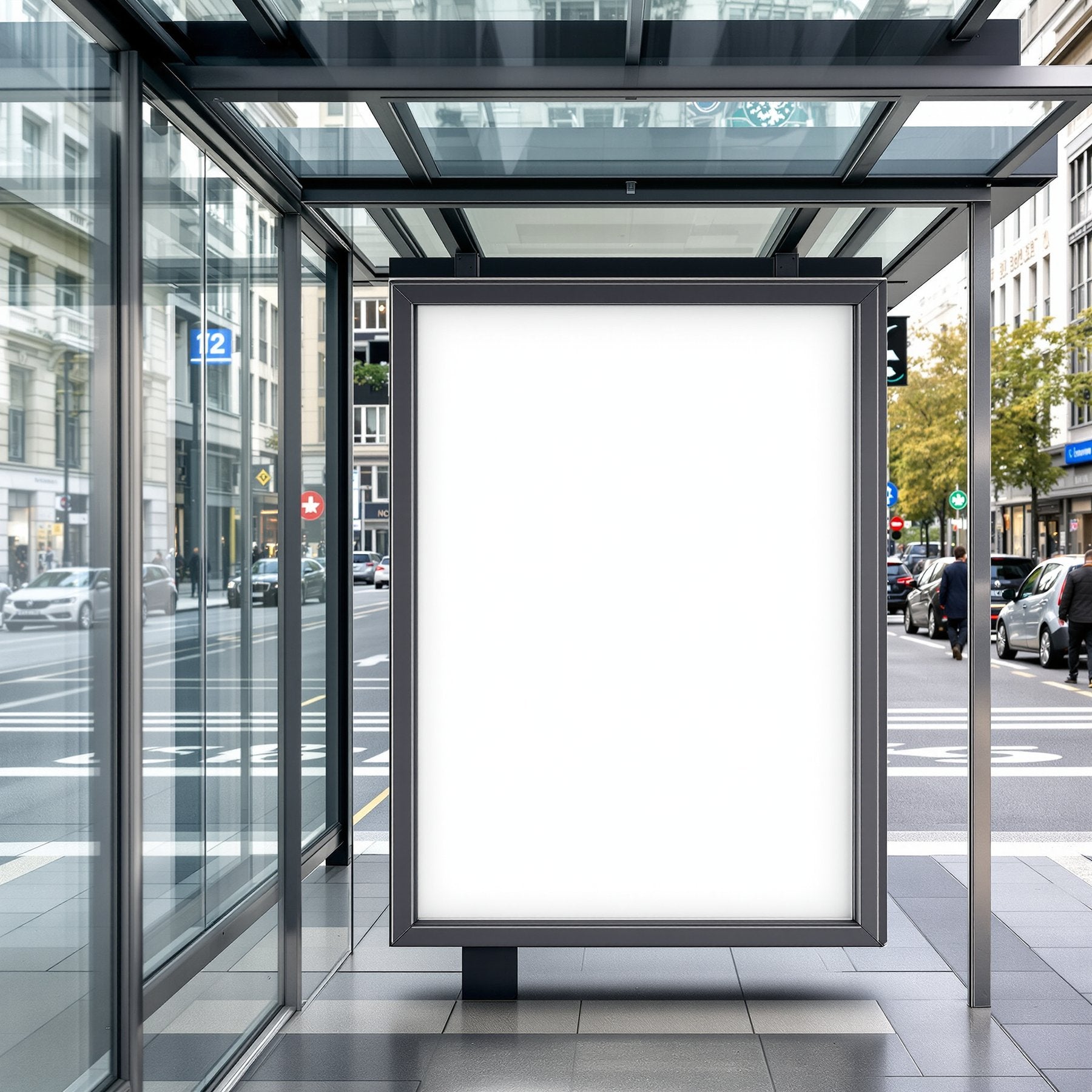 Blank Template #196 Street Advertising Frame Mockup | bulkmockup Frame Template | Instant Download JPG | Commercial Use | MockupBulk